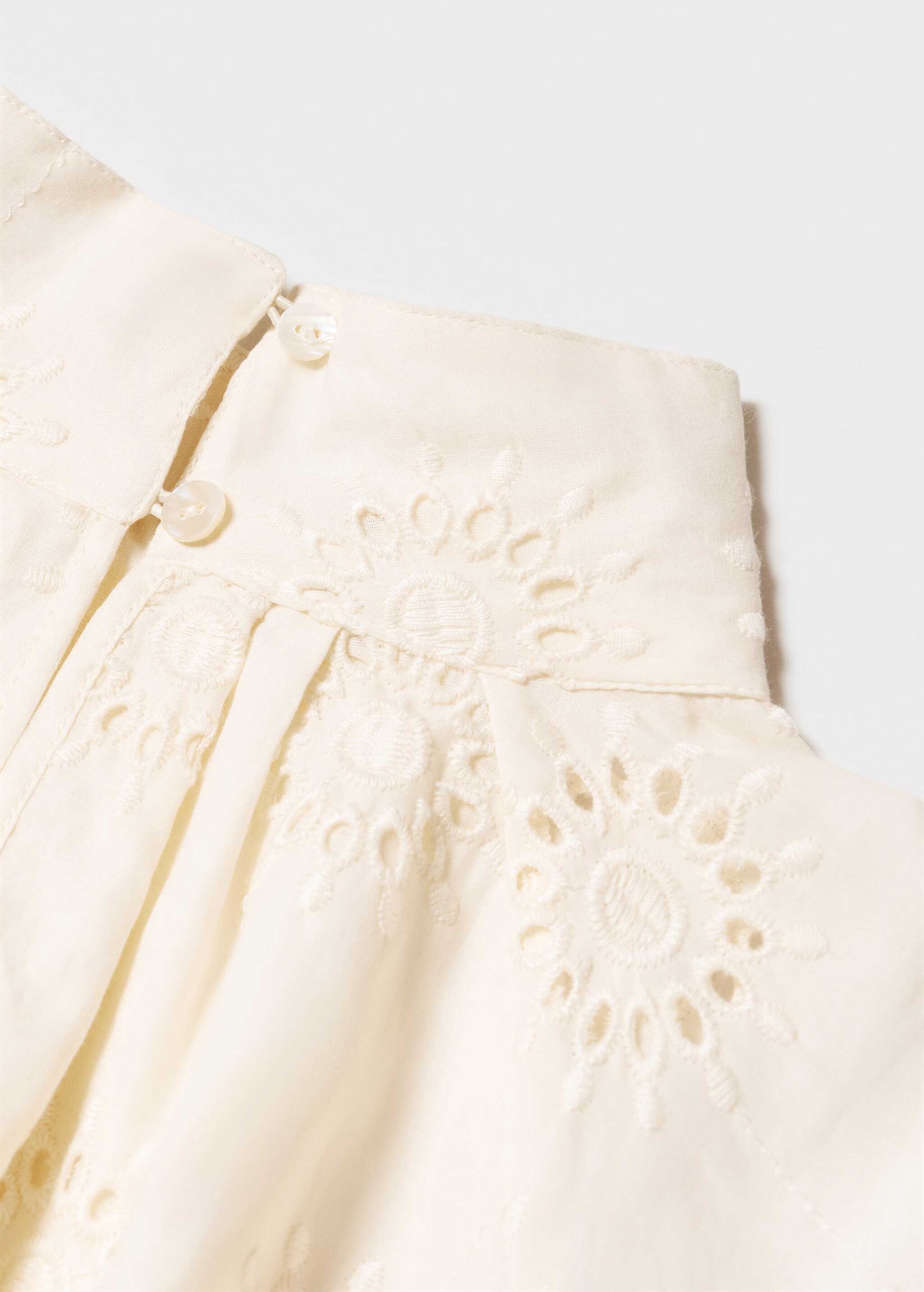 Cotton dress with openwork detail  - Details of the article 8