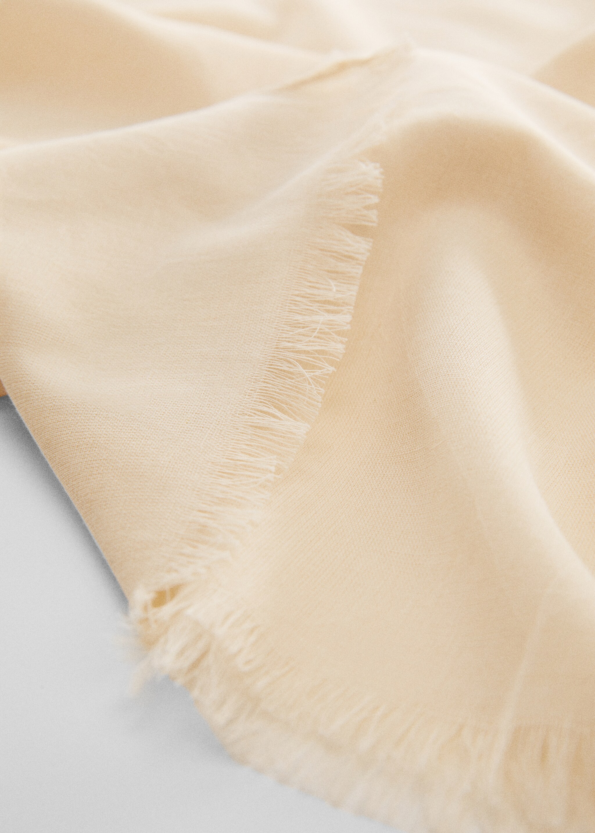 Cotton linen-blend scarf - Medium plane