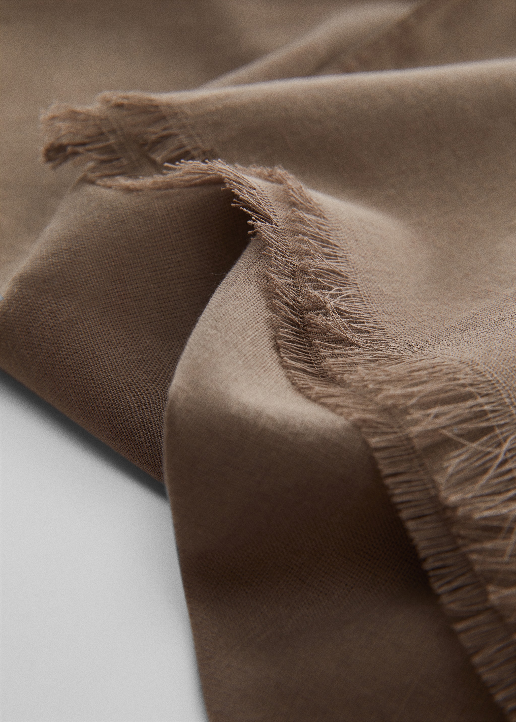 Cotton linen-blend scarf - Medium plane