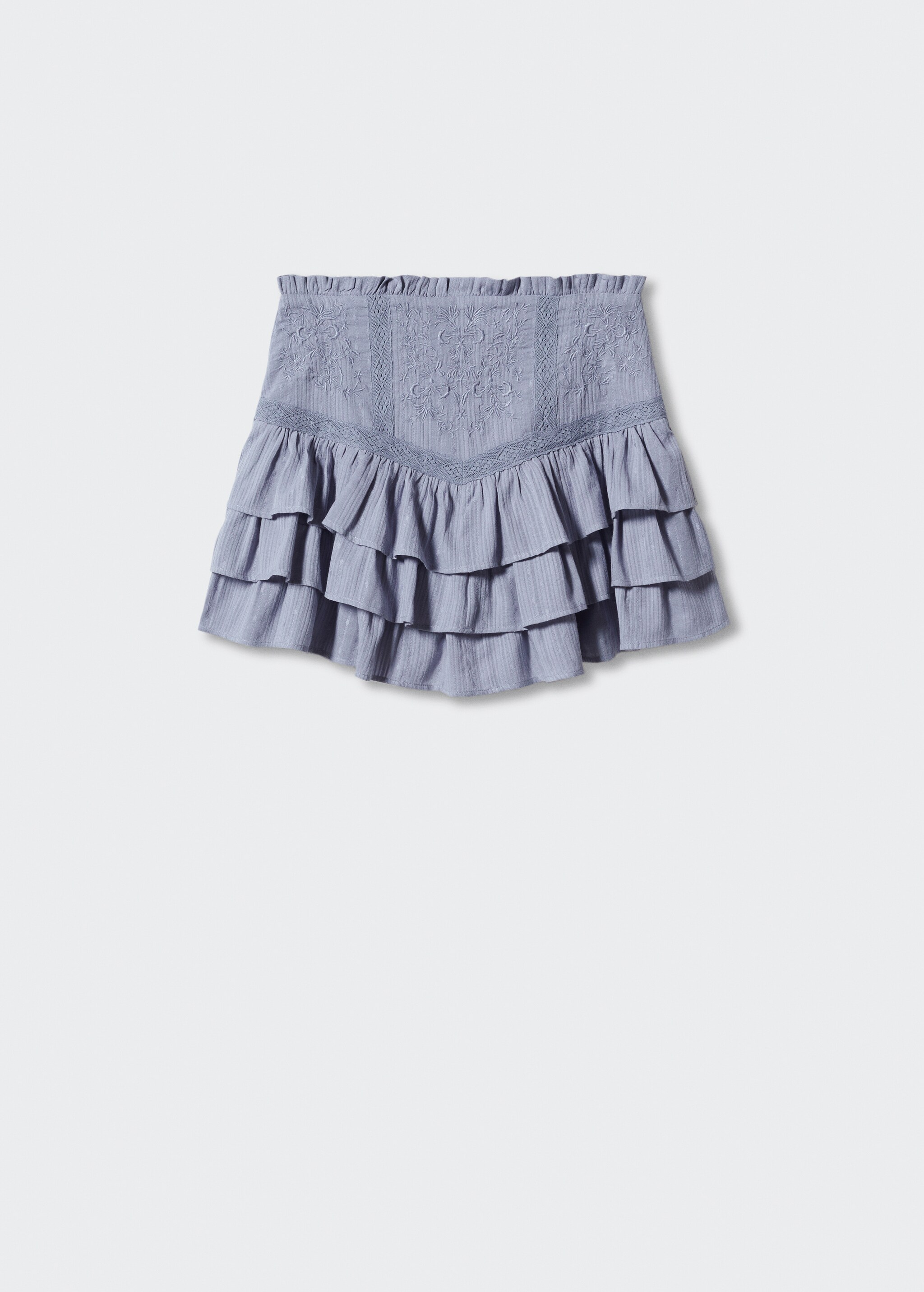 Embroidered ruffled skirt - Article without model
