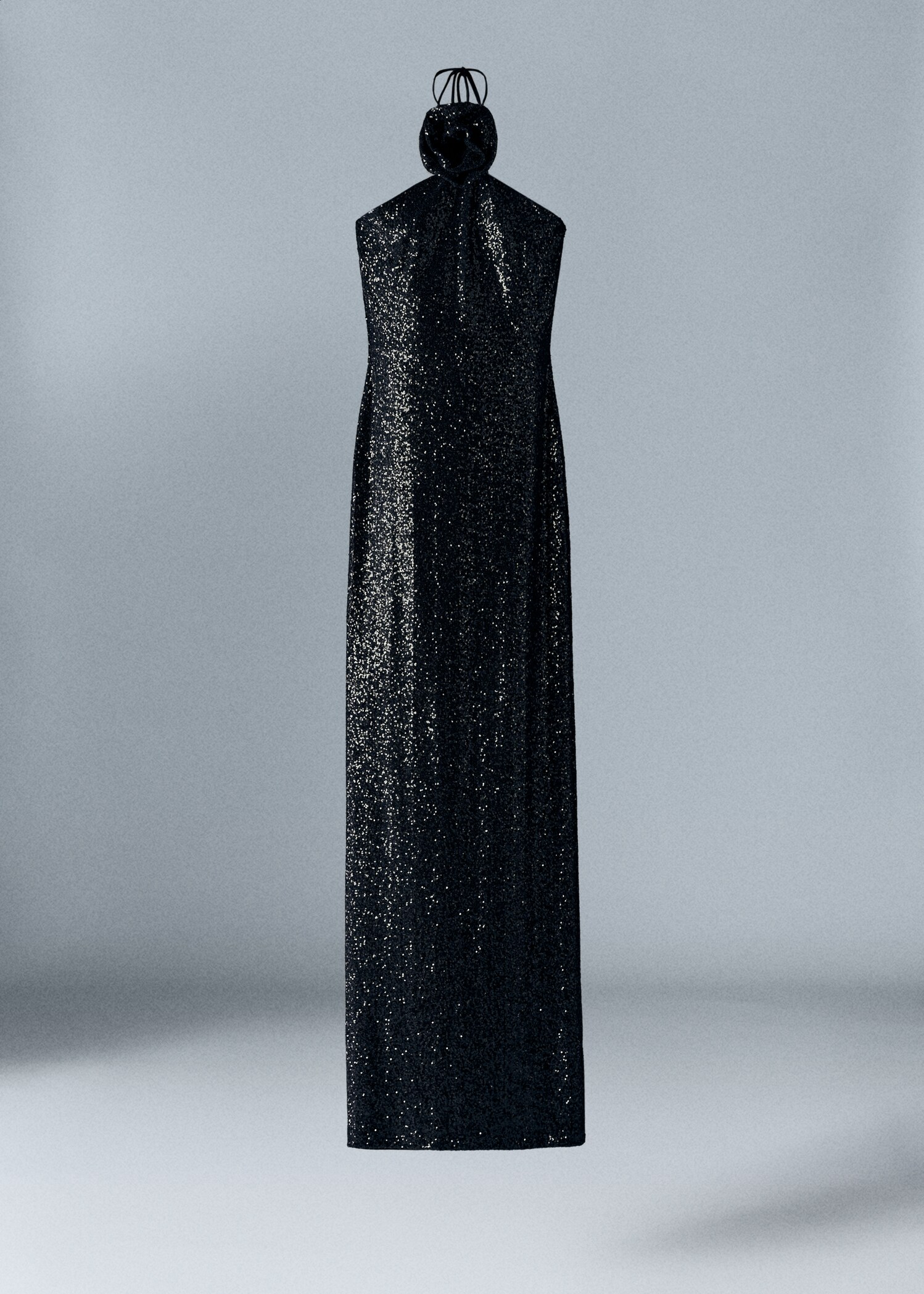 Paillettenkleid mit Maxi-Blume - Artikel ohne Model