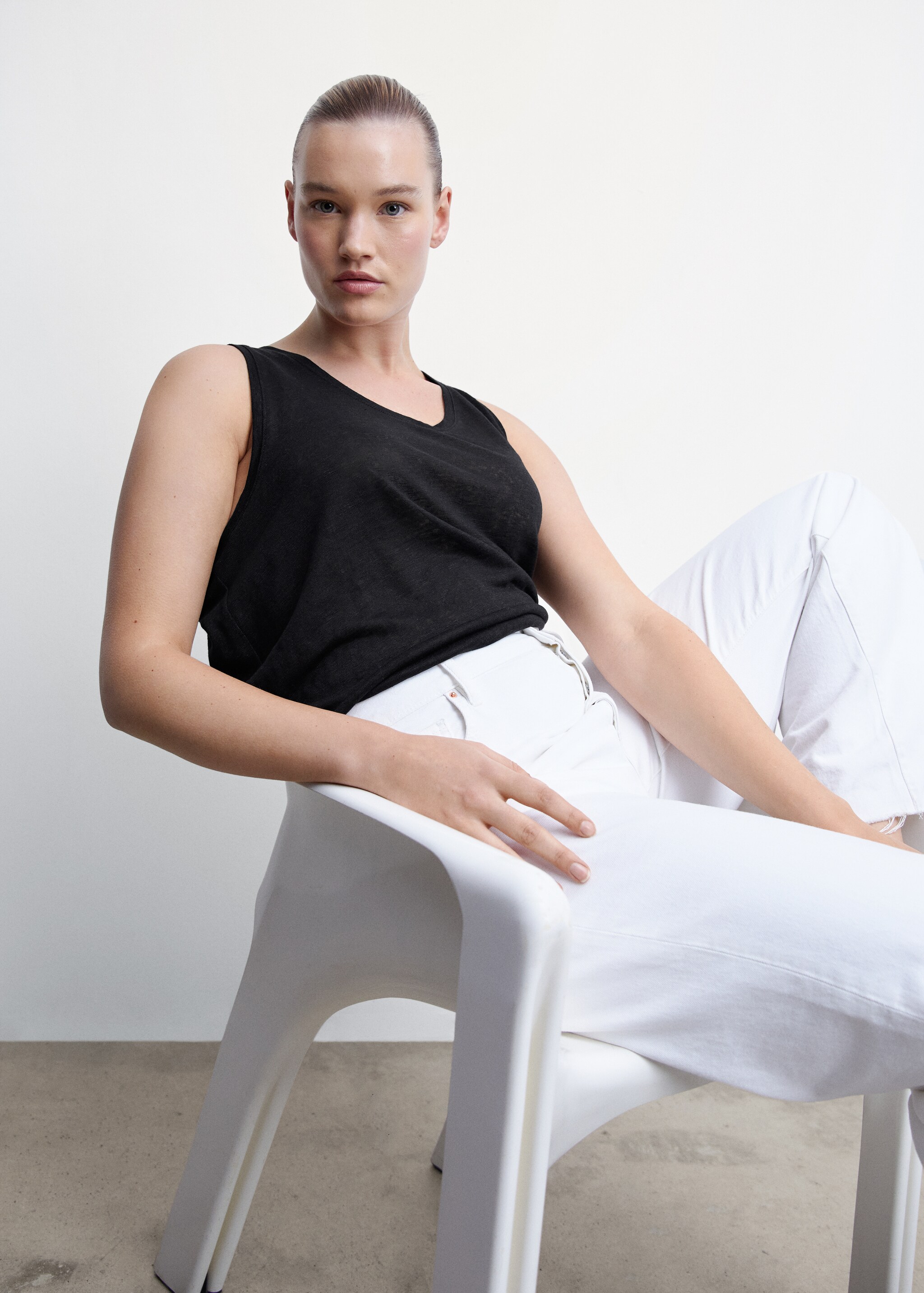 Strap linen top - Details of the article 4