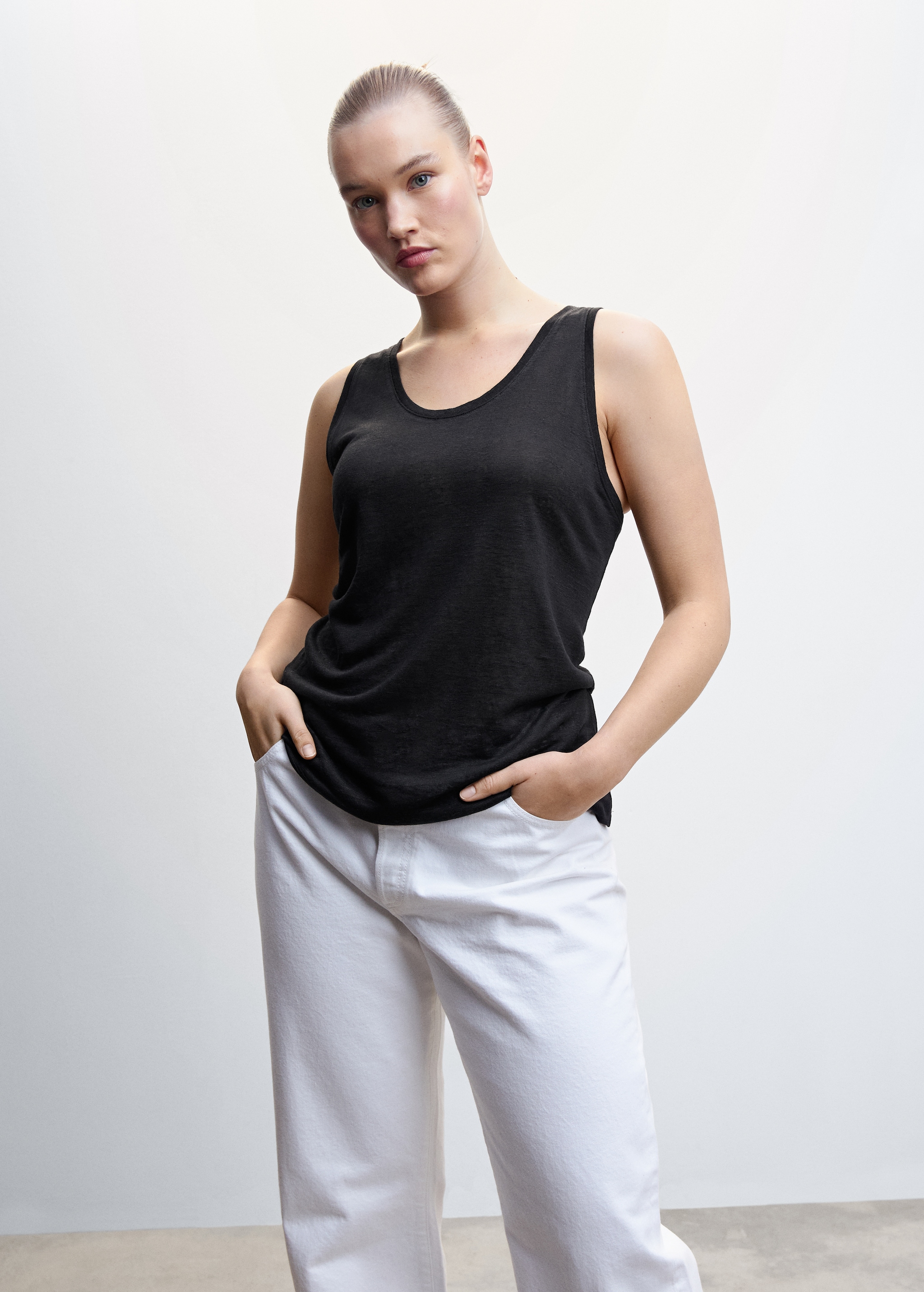 Strap linen top - Details of the article 5