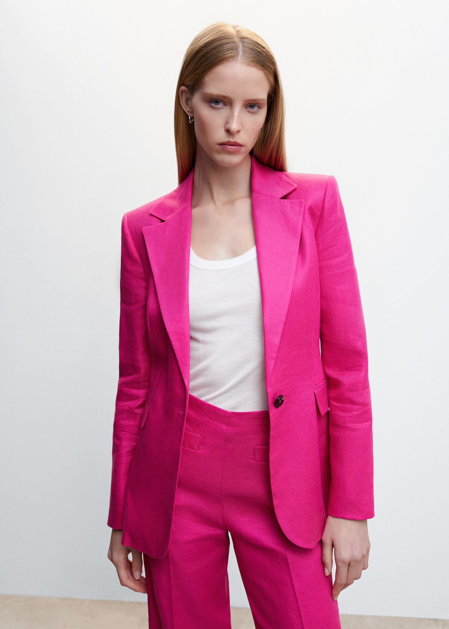 Blazer i 100% lin - Halvtotal bildeutsnitt
