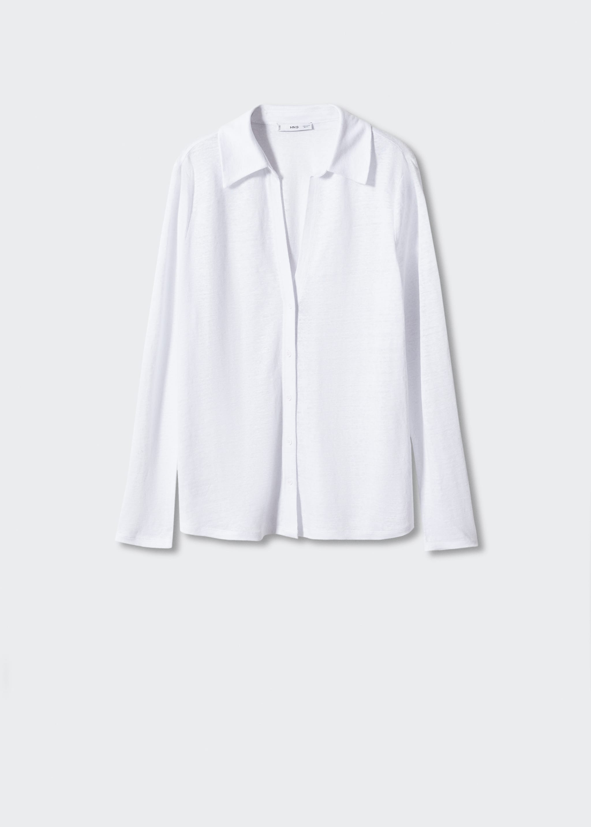 V-neck linen shirt - Article without model