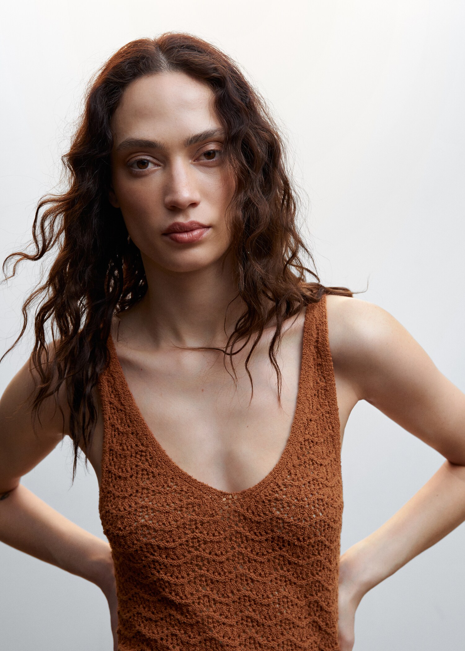 Openwork details knit top - Details of the article 1