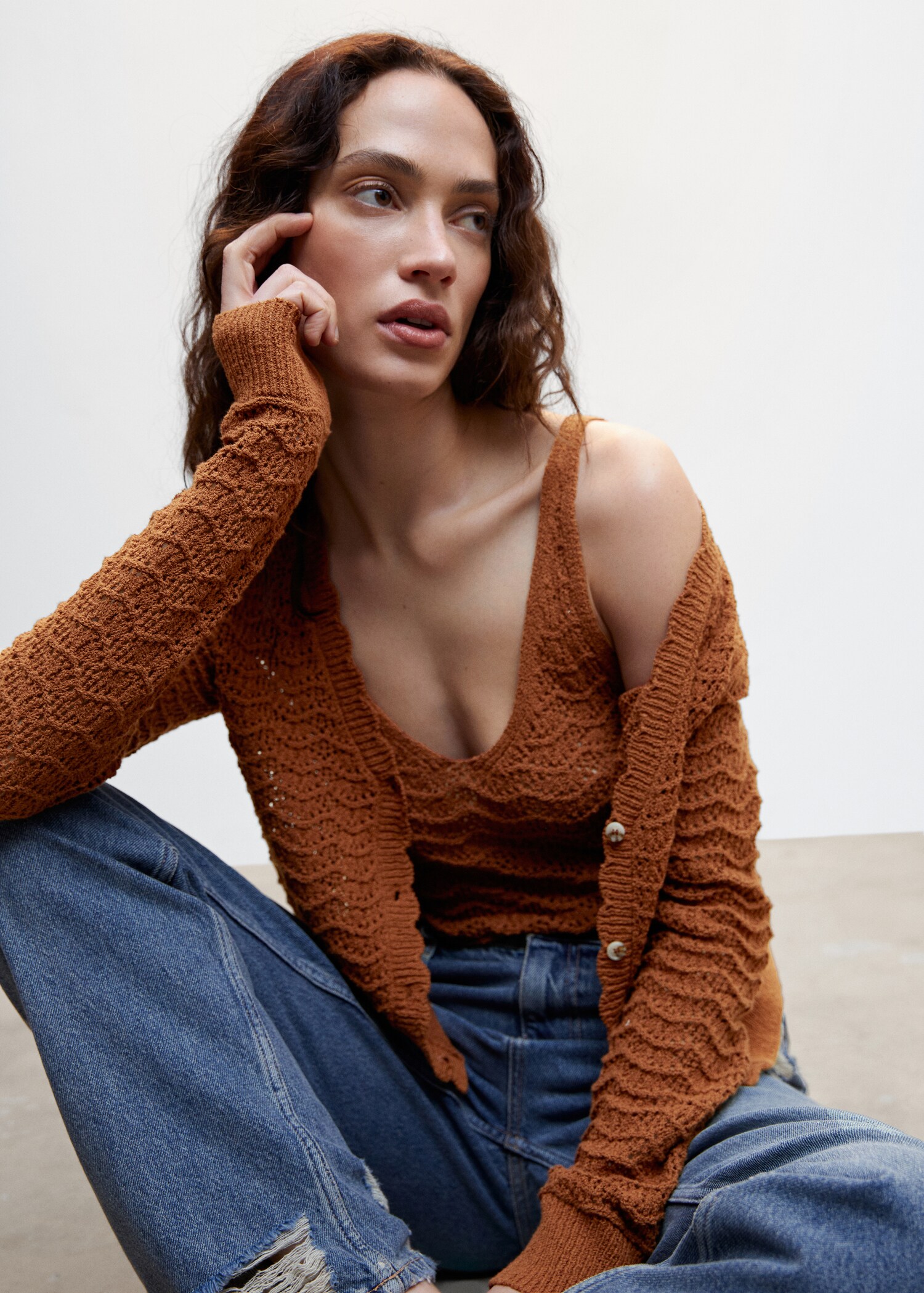 Openwork details knit top - Details of the article 2