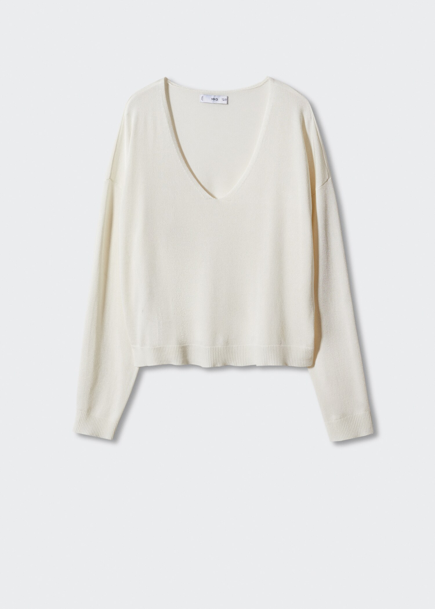 Jersey punto fino cuello pico - Artículo sin modelo