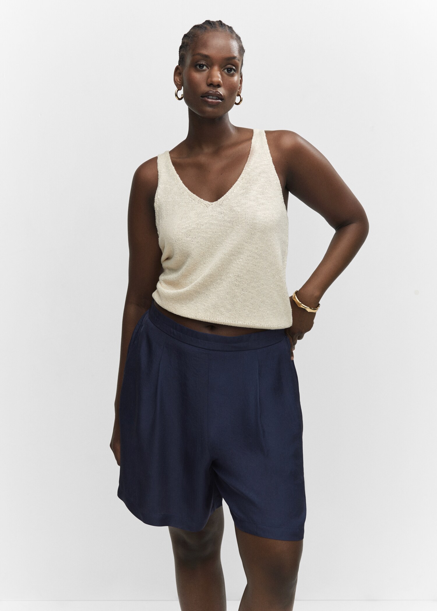 Elastic waist Bermuda shorts - Details of the article 5