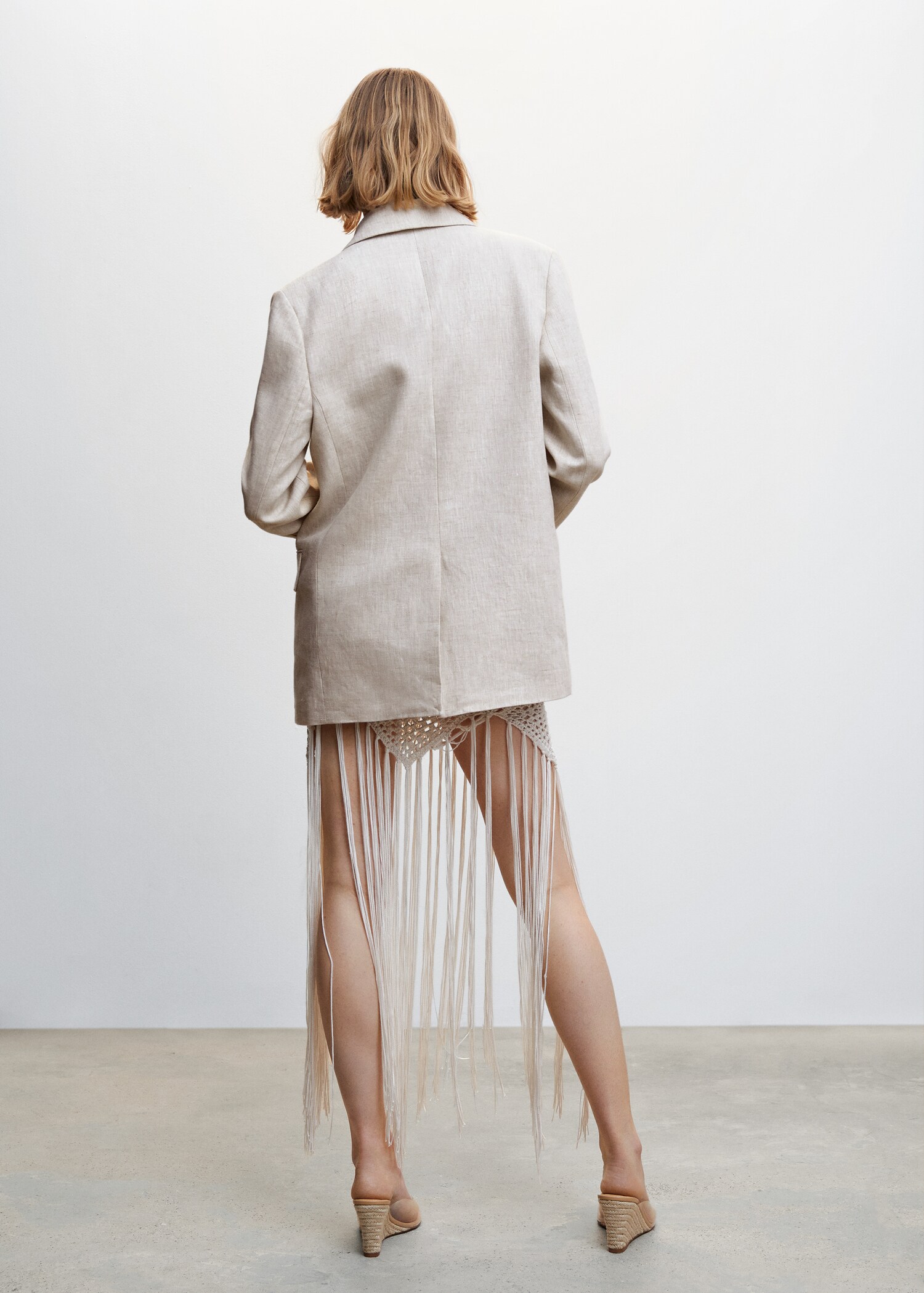 Linen oversized jacket  - Reverse of the article