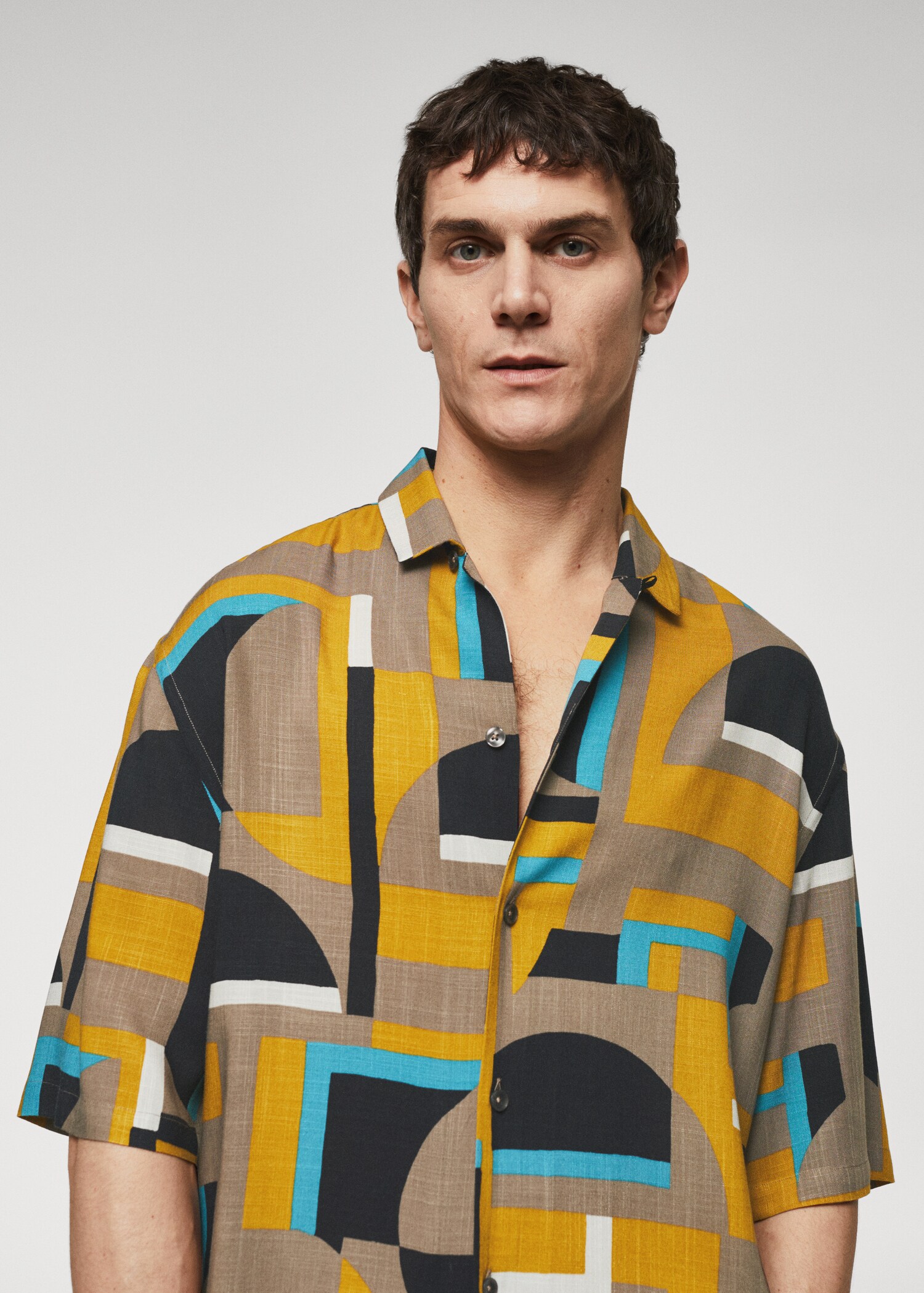 Regular Fit-Hemd mit geometrischem Muster - Detail des Artikels 1