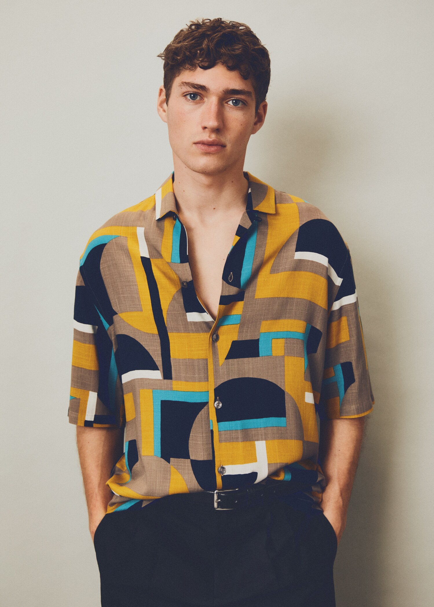 Regular Fit-Hemd mit geometrischem Muster - Detail des Artikels 5