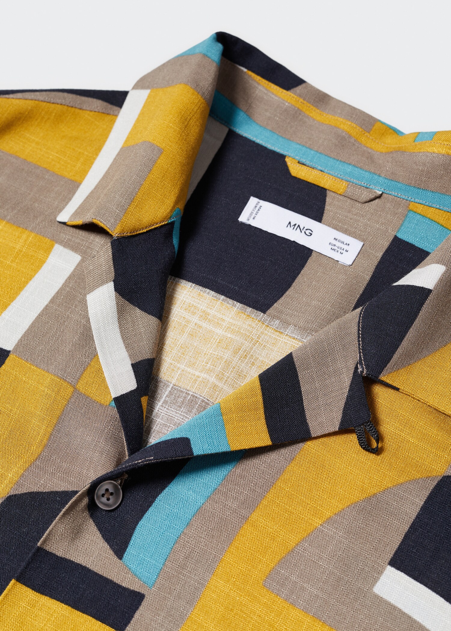 Regular Fit-Hemd mit geometrischem Muster - Detail des Artikels 8