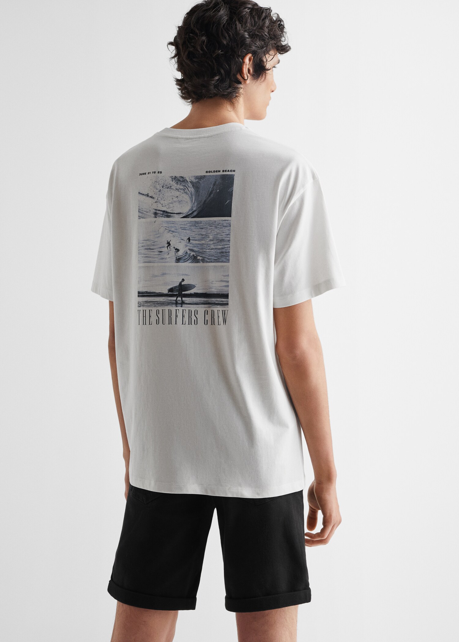 Printed cotton-blend T-shirt - Reverse of the article
