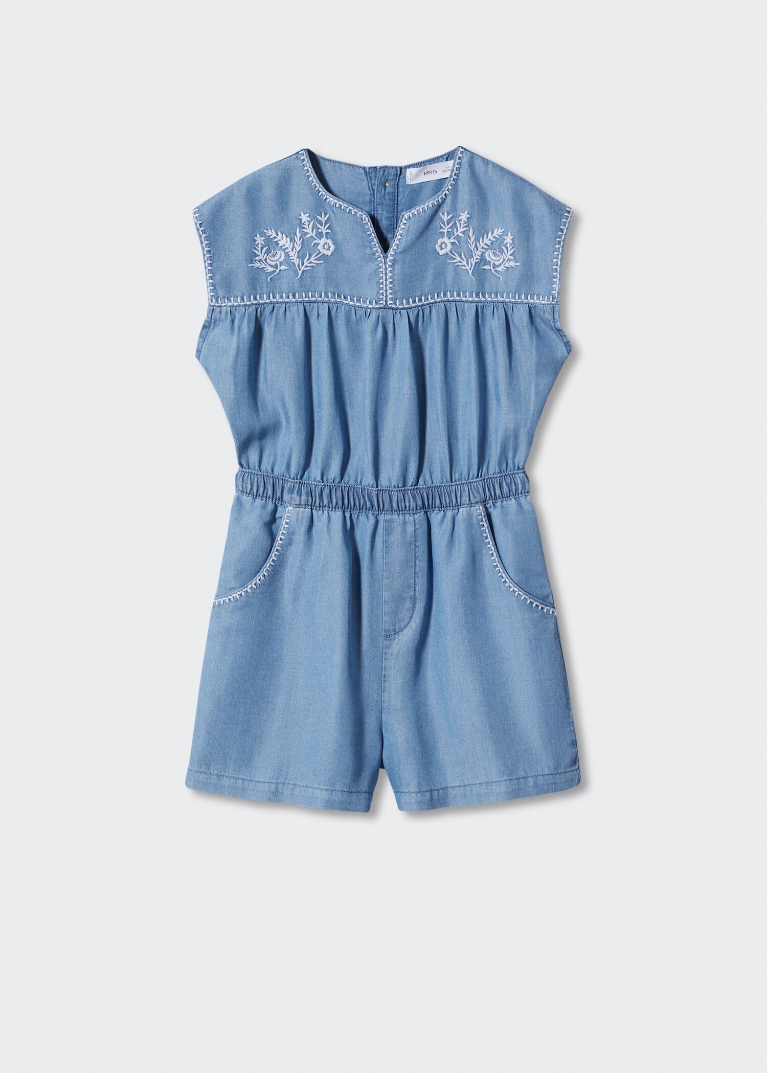 Short distressed jumpsuit - Article without model