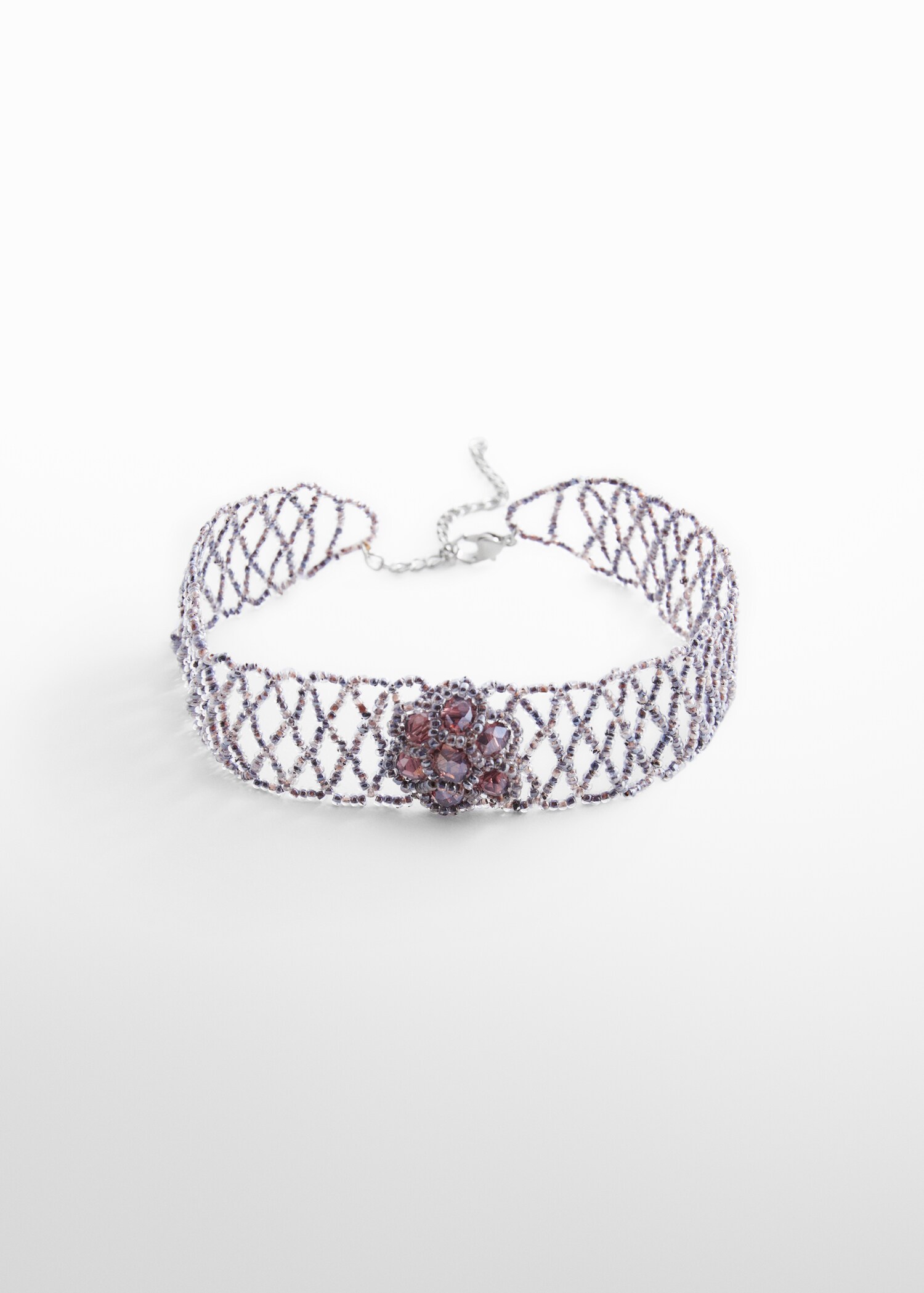 Choker z kryształkami w formie kwiatu - Artykuł bez modela/modelki