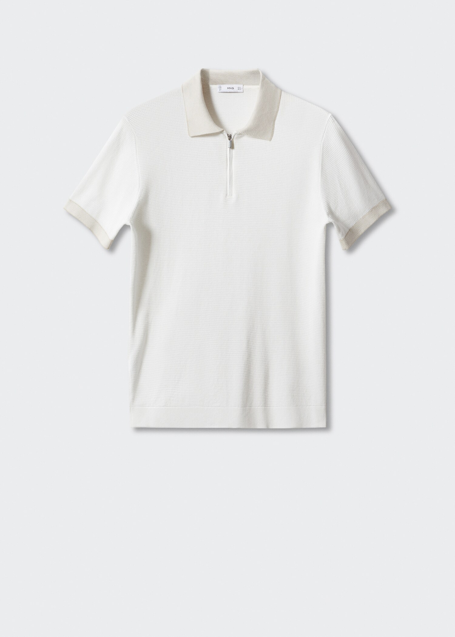 Fine-knit polo shirt with zip - Article without model