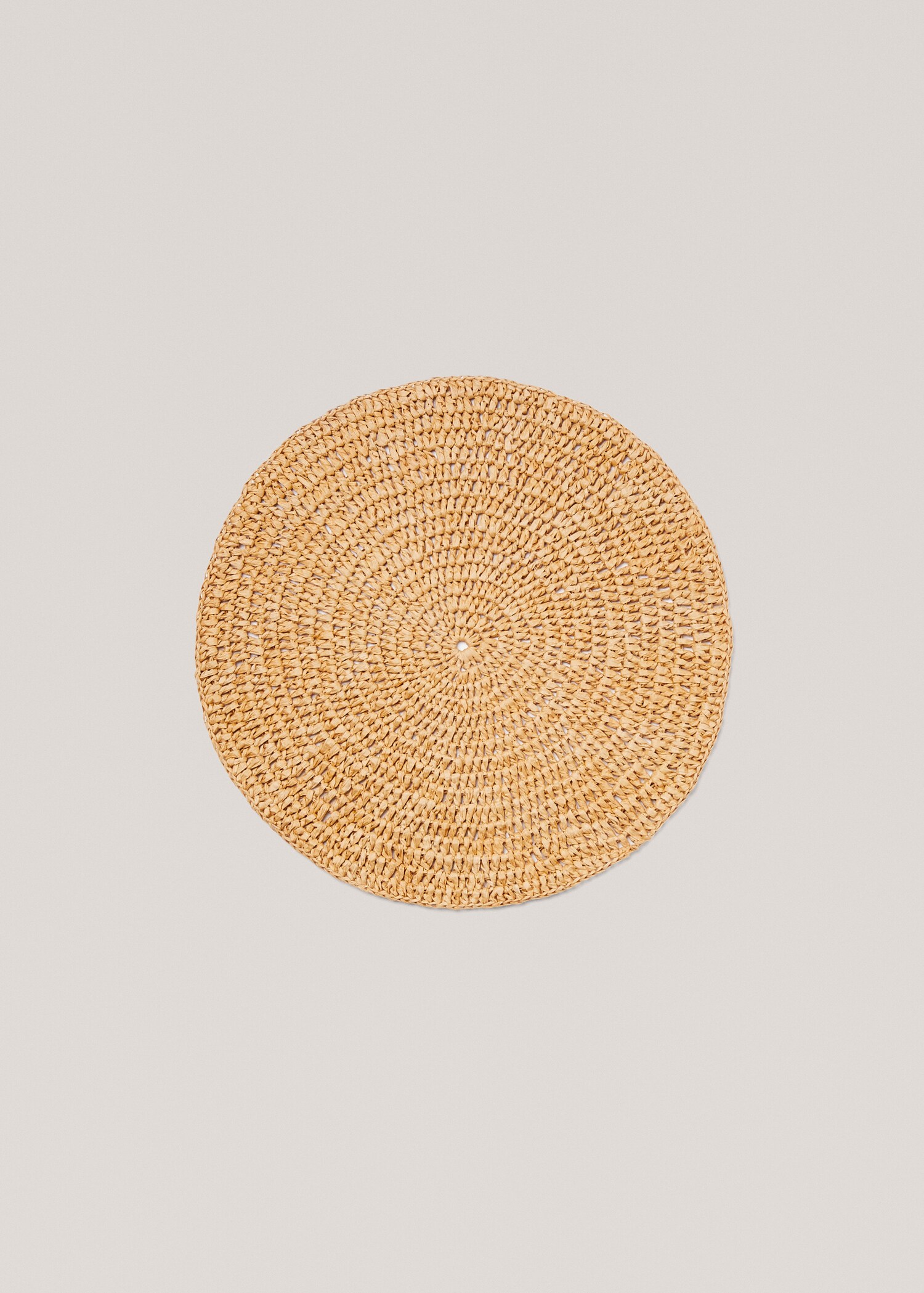 100% raffia round placemat - Article without model