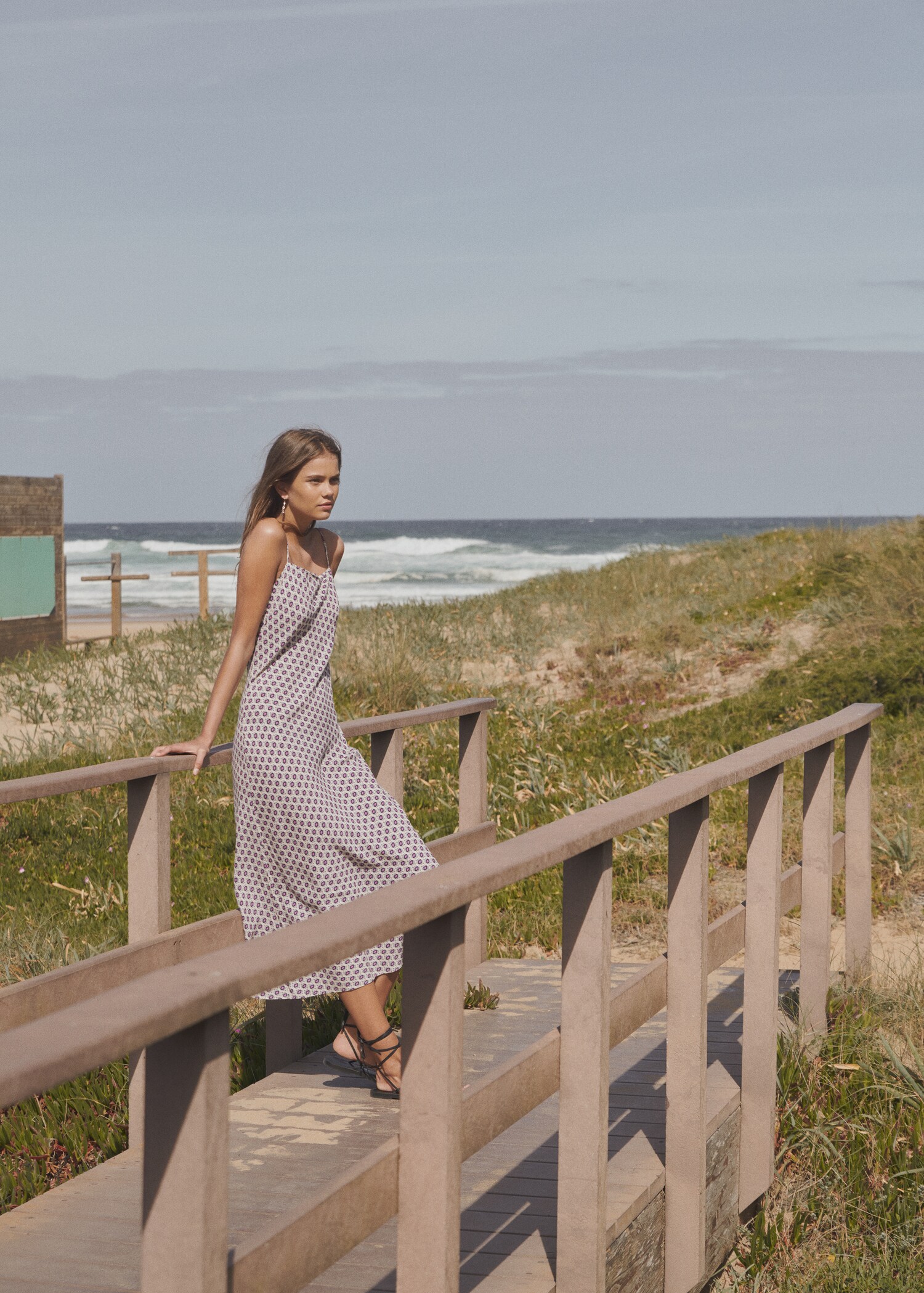 Long printed dress - Details of the article 5