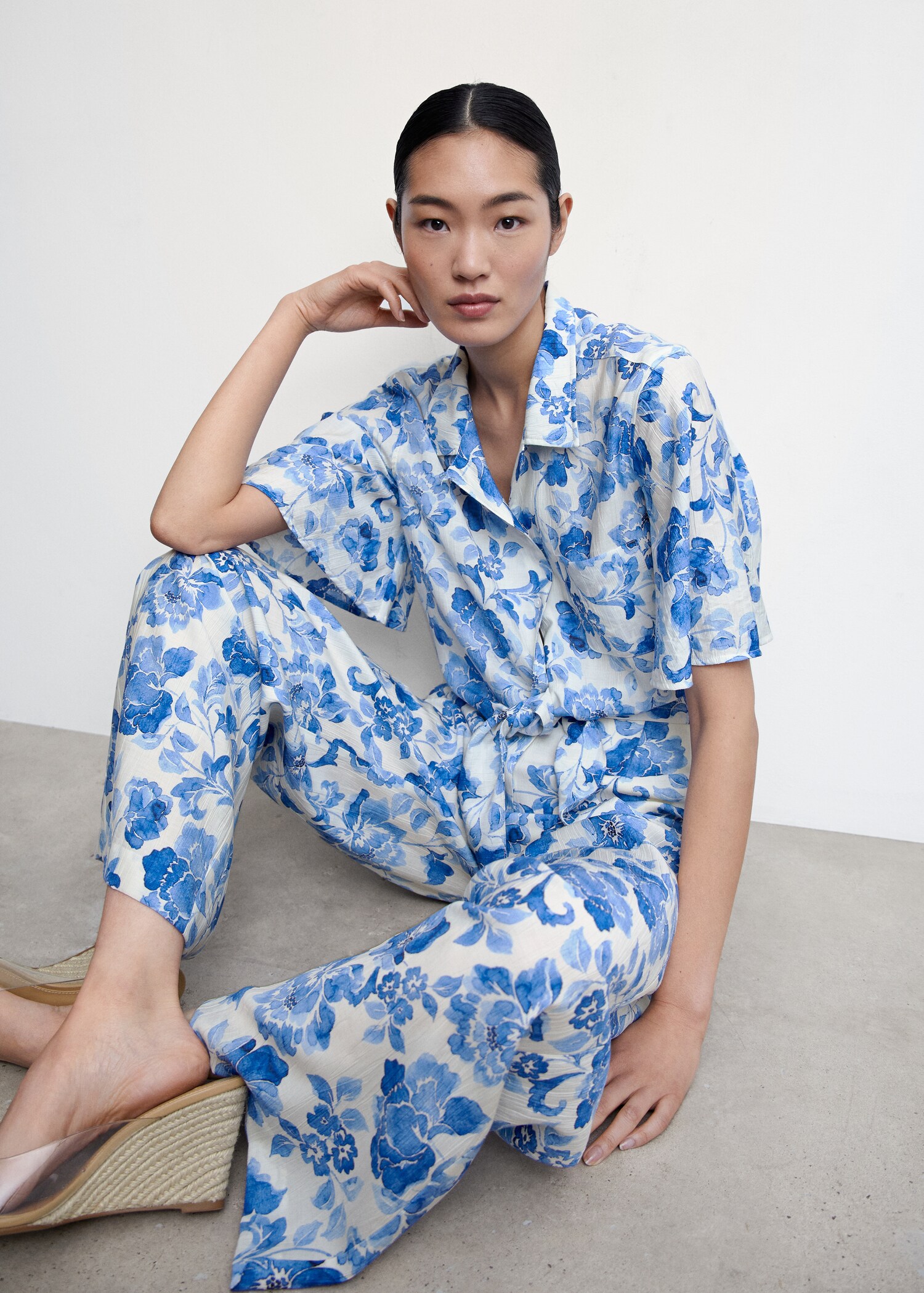 Floral palazzo trousers - Details of the article 2