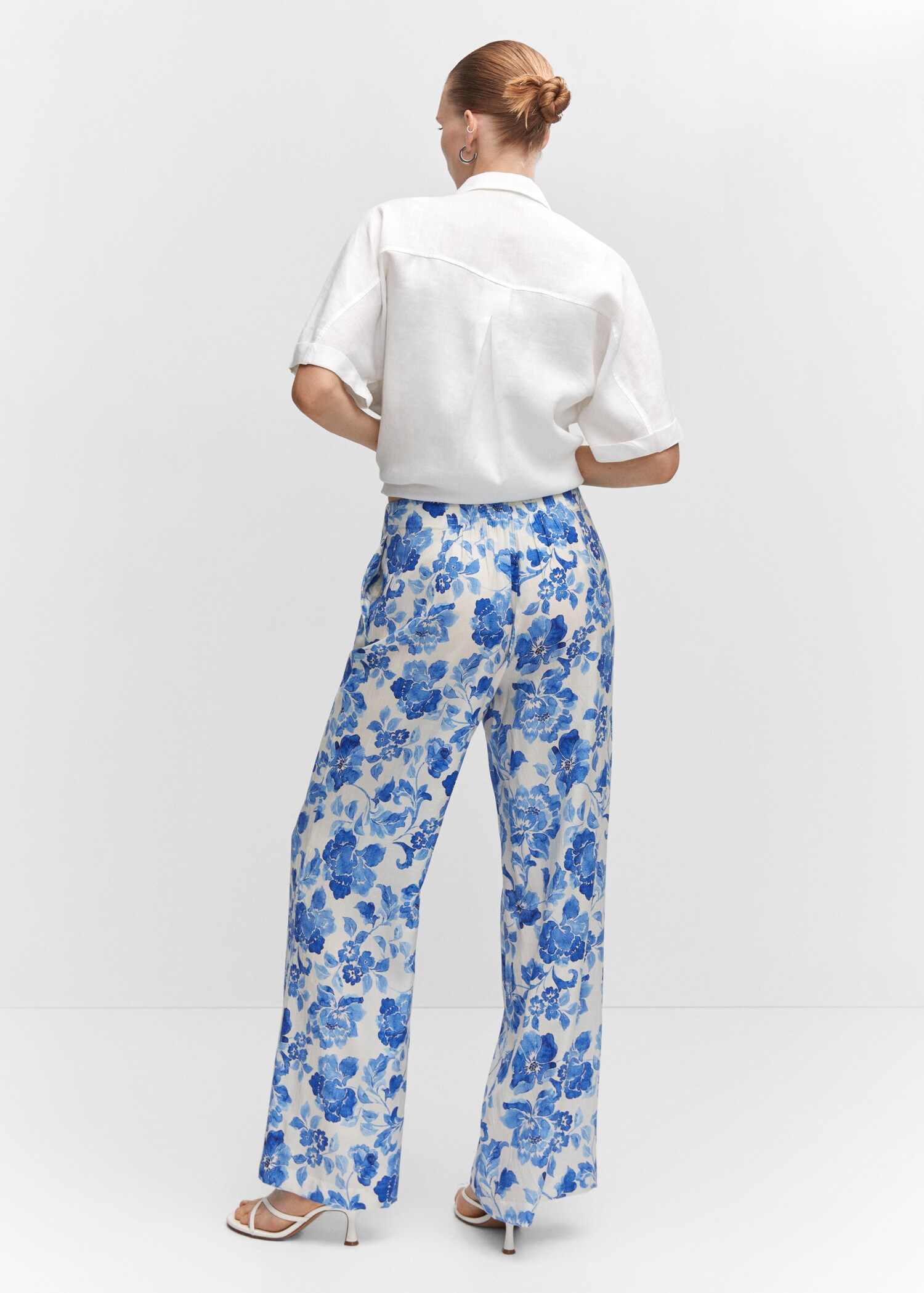 Floral palazzo trousers - Reverse of the article