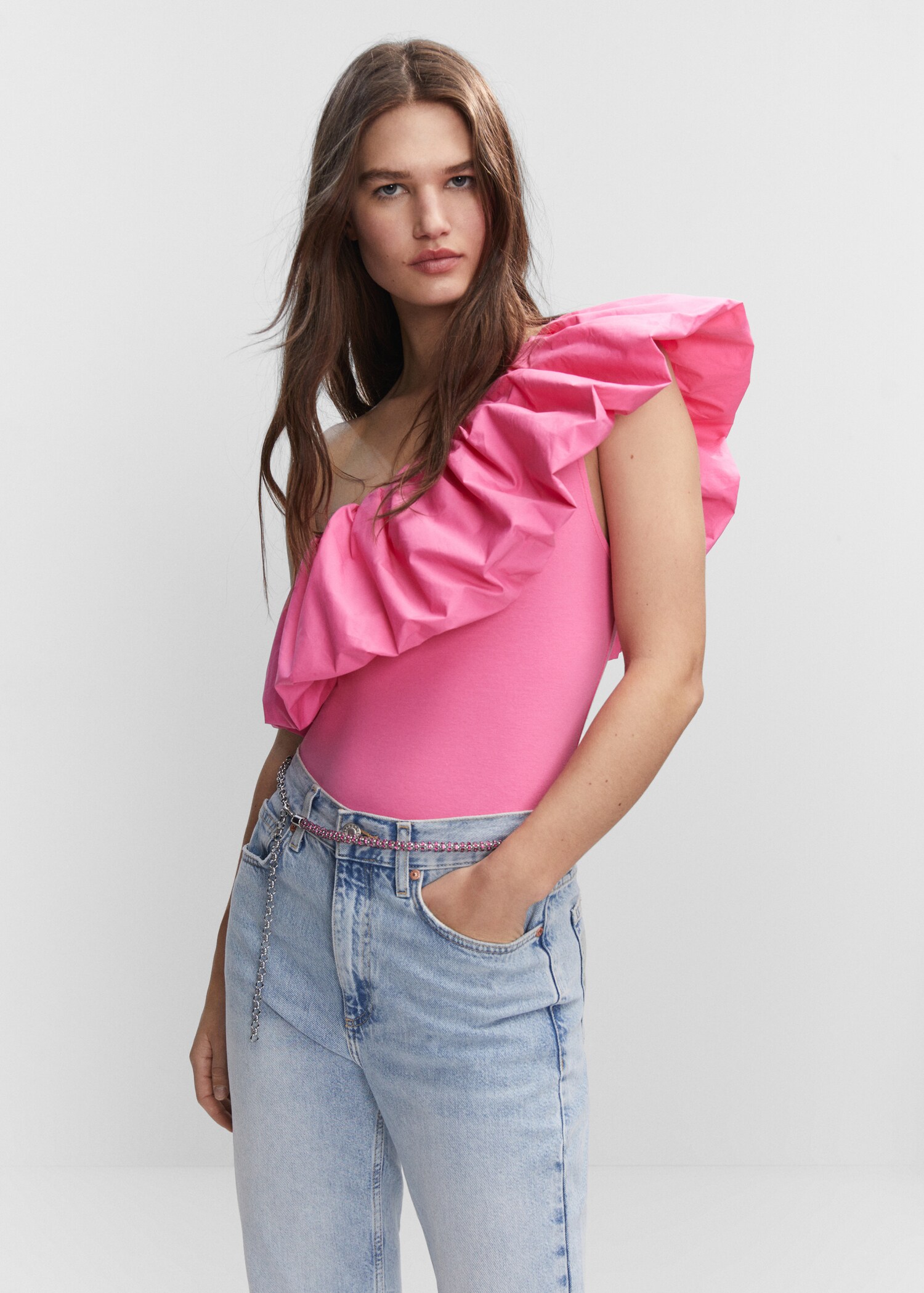 Ruffled cotton body - Medium plane