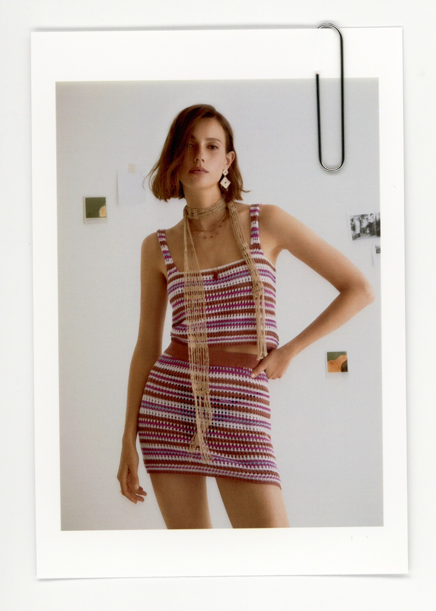 Striped knitted mini-skirt - Details of the article 7