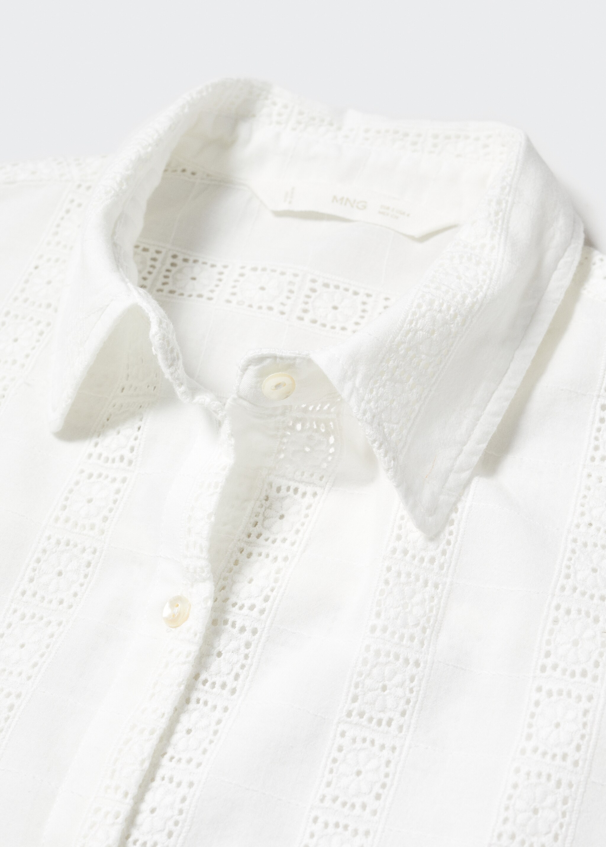 Embroidered cotton shirt - Details of the article 8