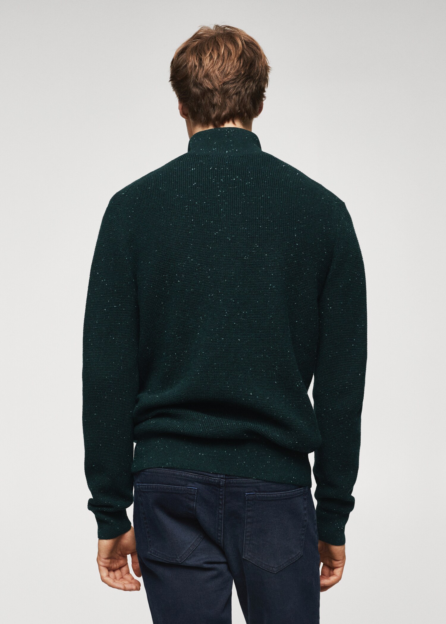 Pull-over laine col à tirette - Verso de l’article