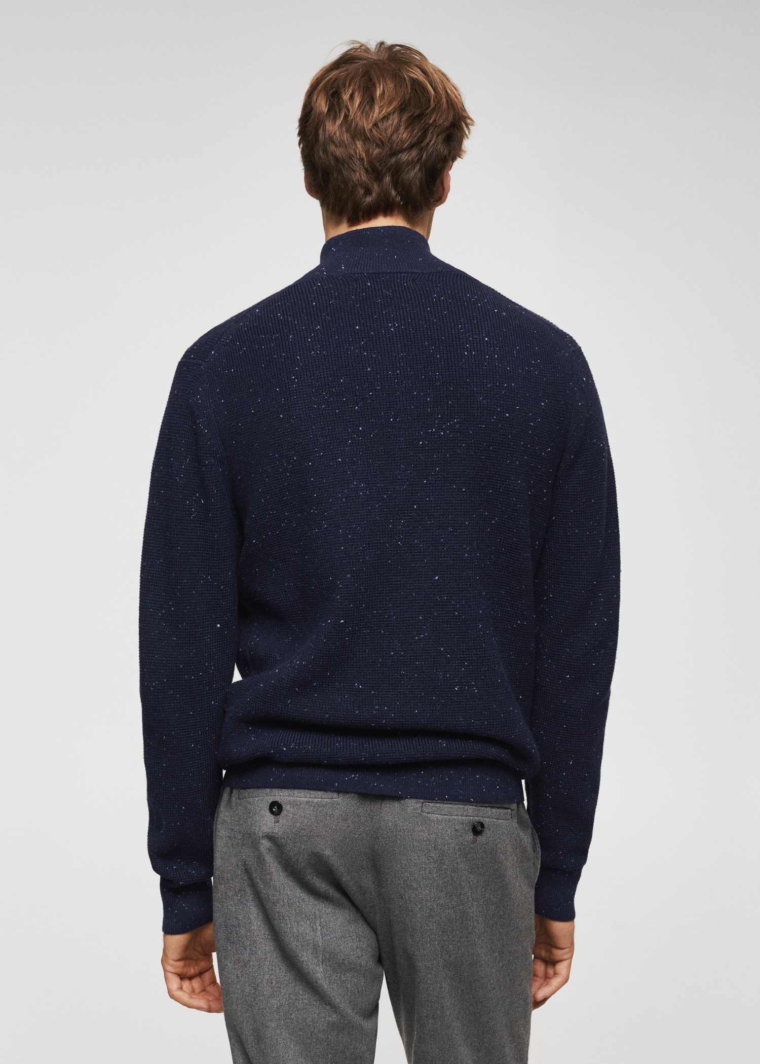 Pull-over laine col à tirette - Verso de l’article