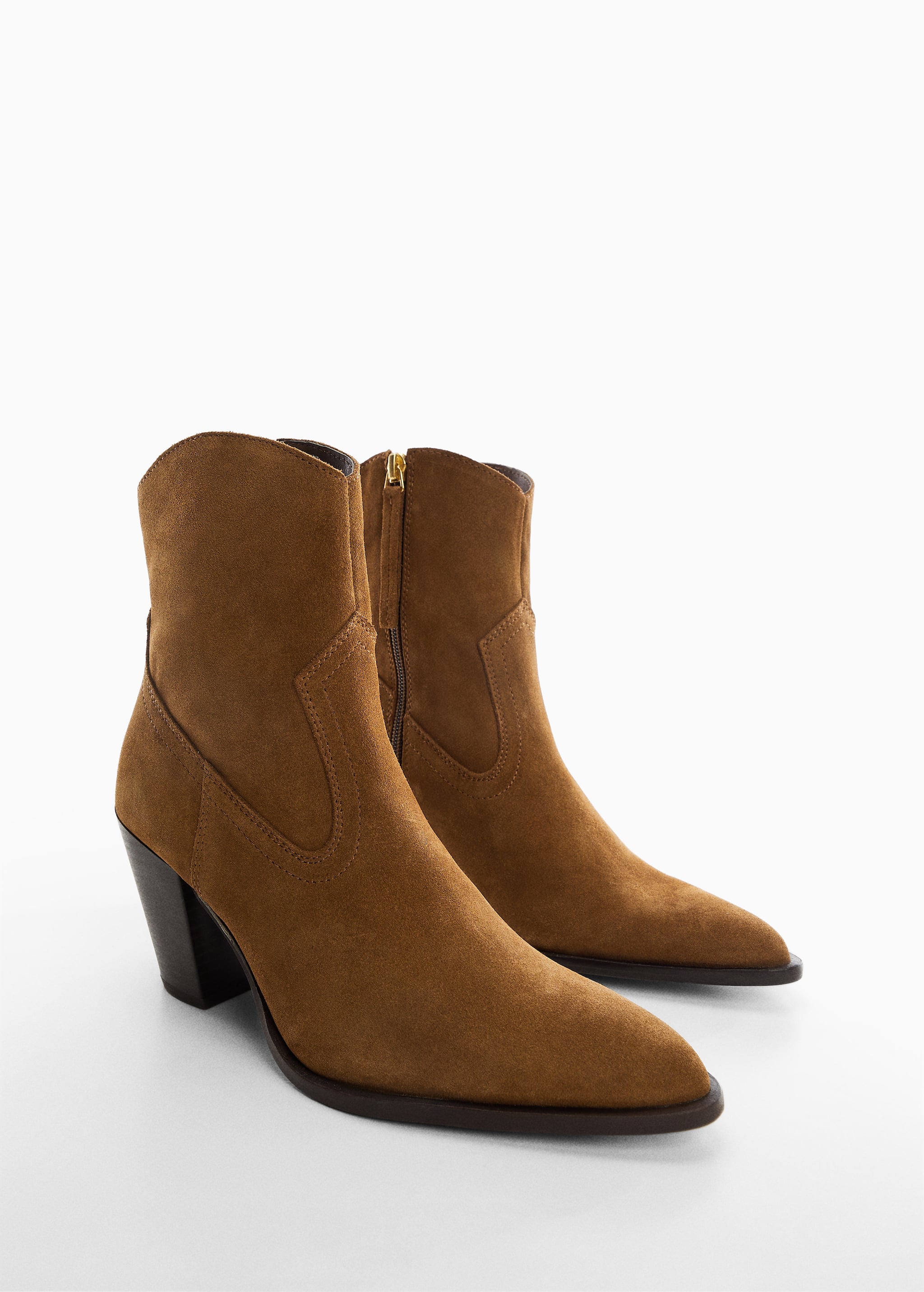 Suede leather ankle boots - Medium plane