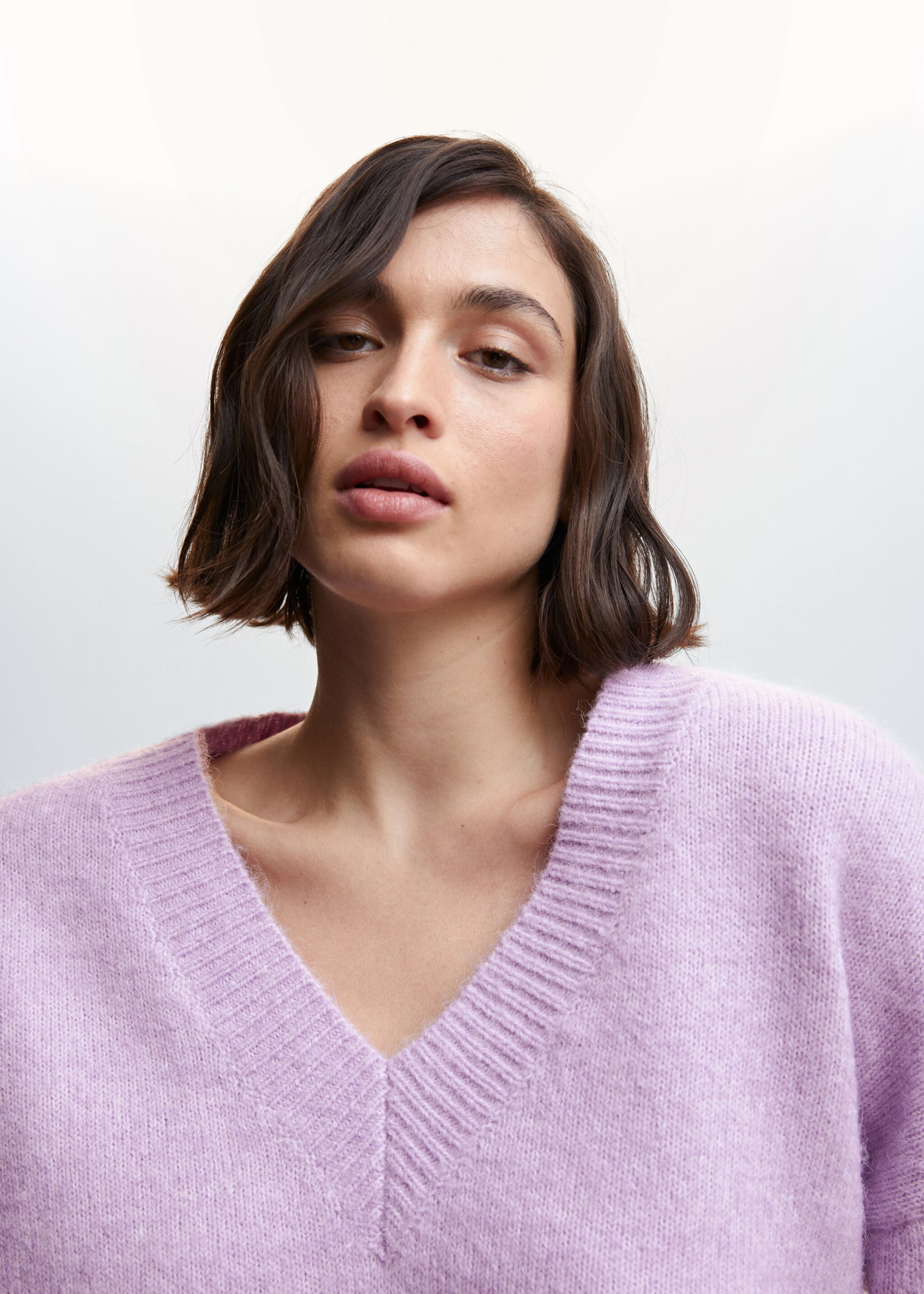 Pull-over grosse maille col V - Détail de l'article 4