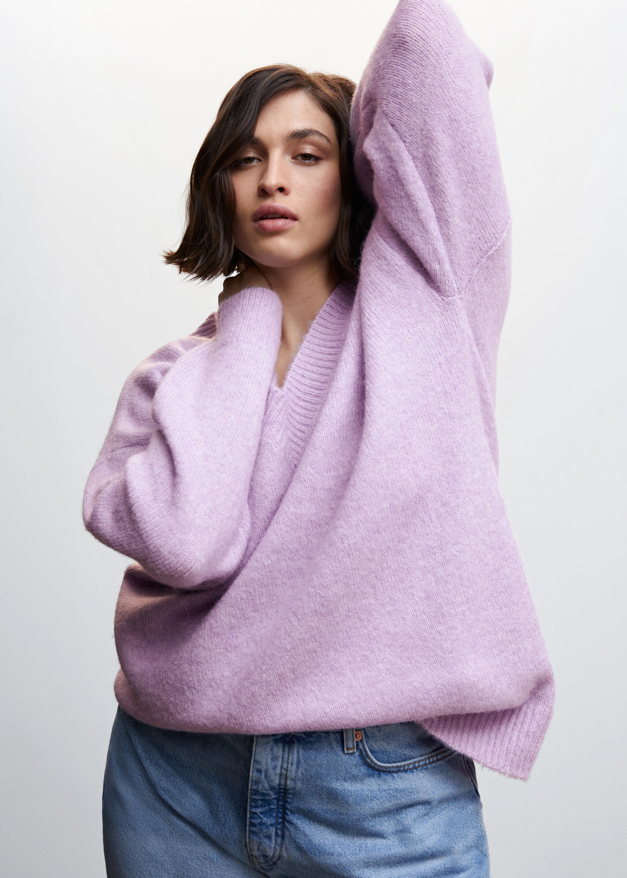 Pull-over grosse maille col V - Détail de l'article 5
