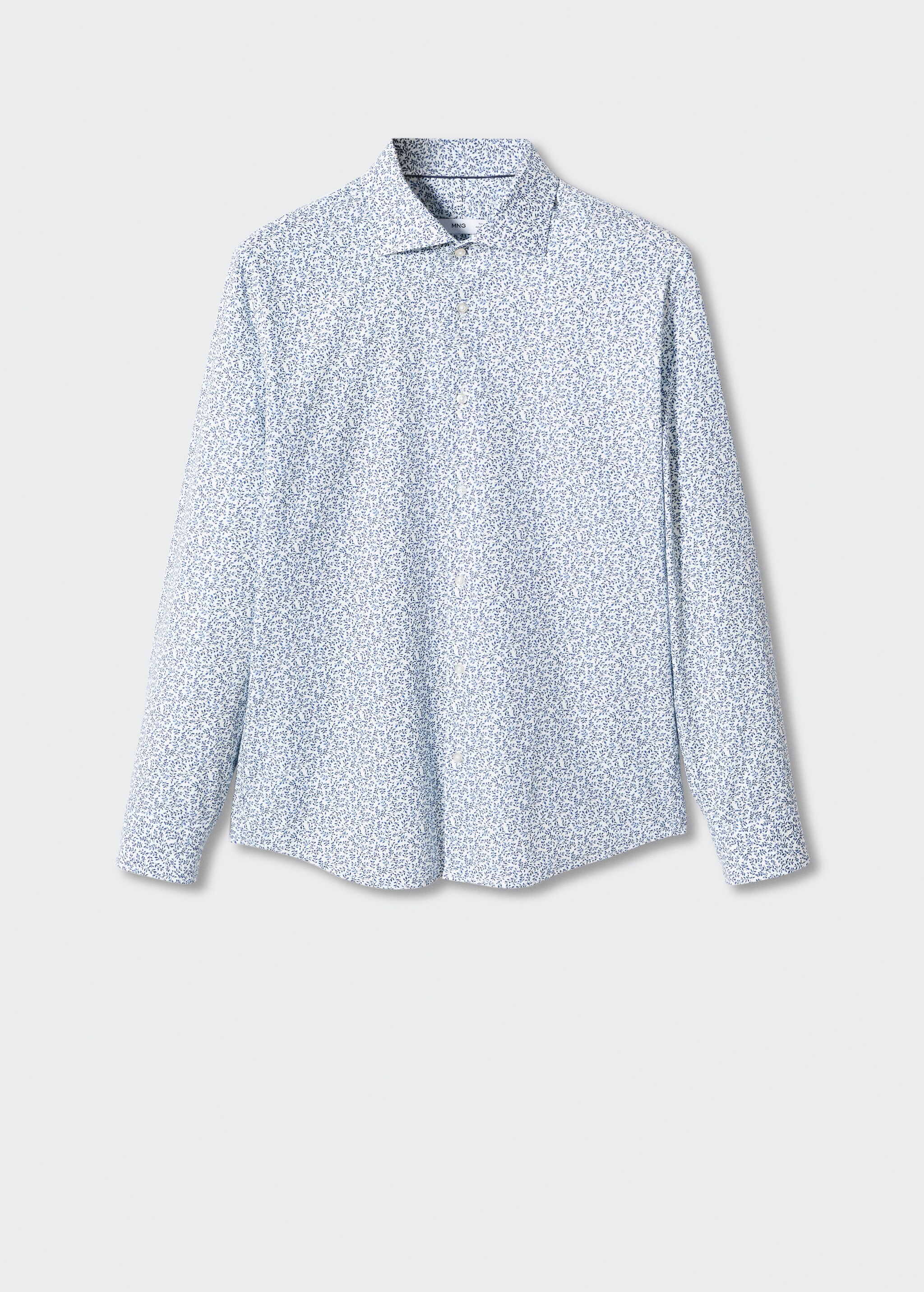 Slim-fit printed cotton shirt - Article without model