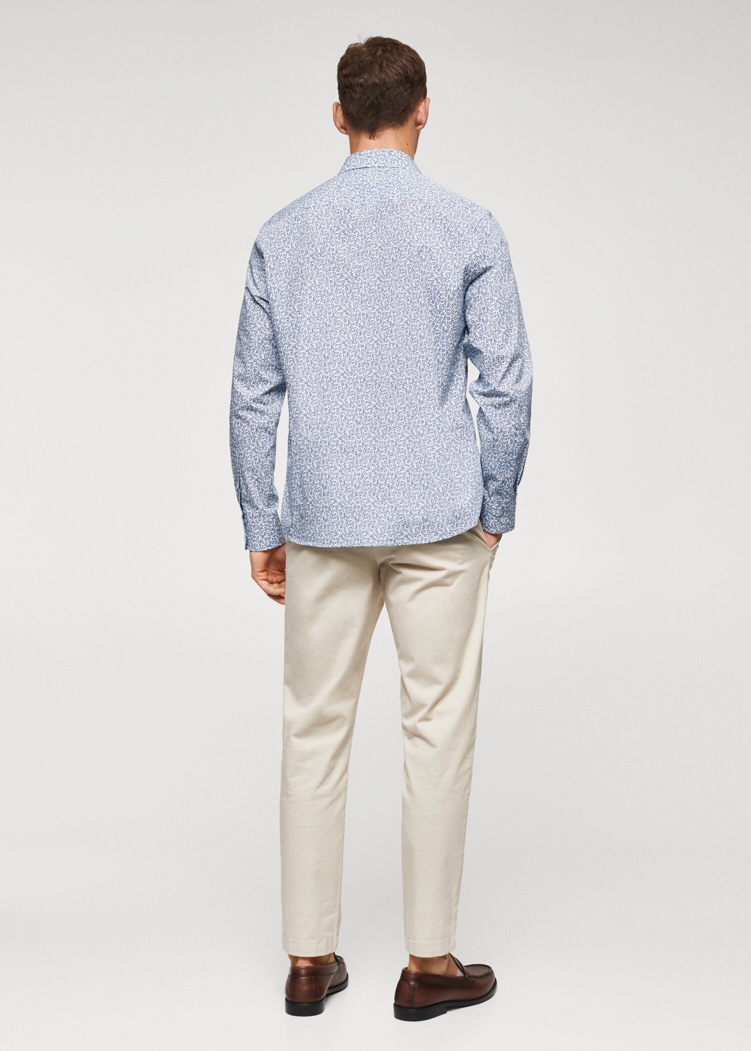 Chemise slim-fit imprimée coton - Verso de l’article