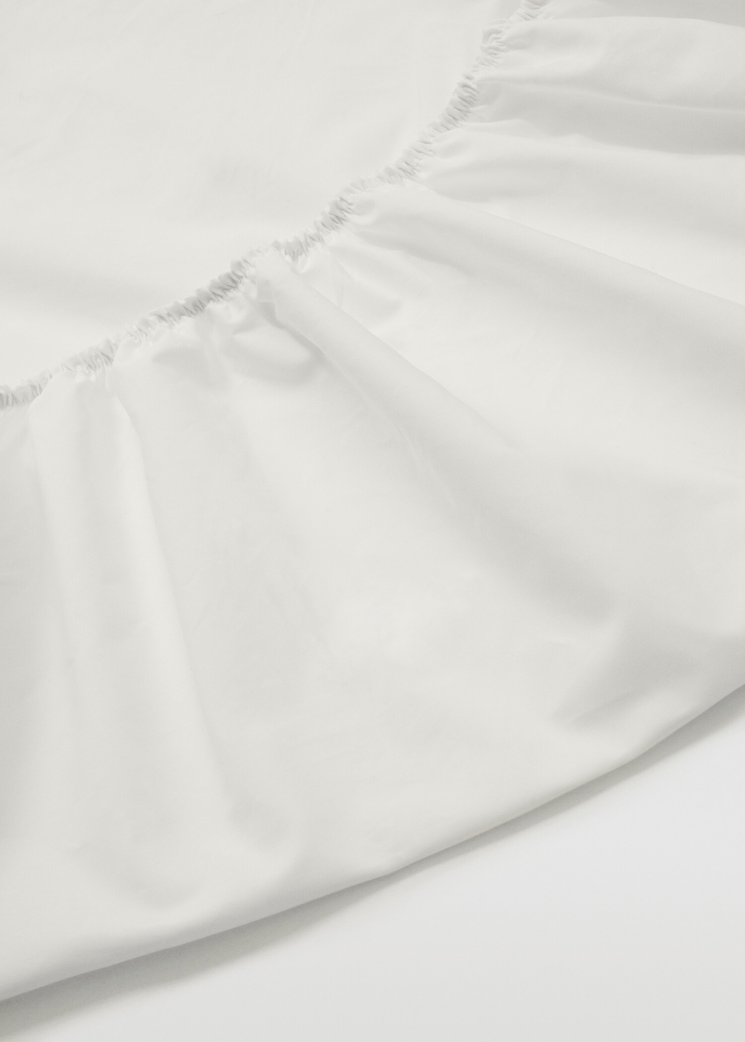 Percale cotton fitted sheet (300 threads) 140x200x30cm - Medium plane
