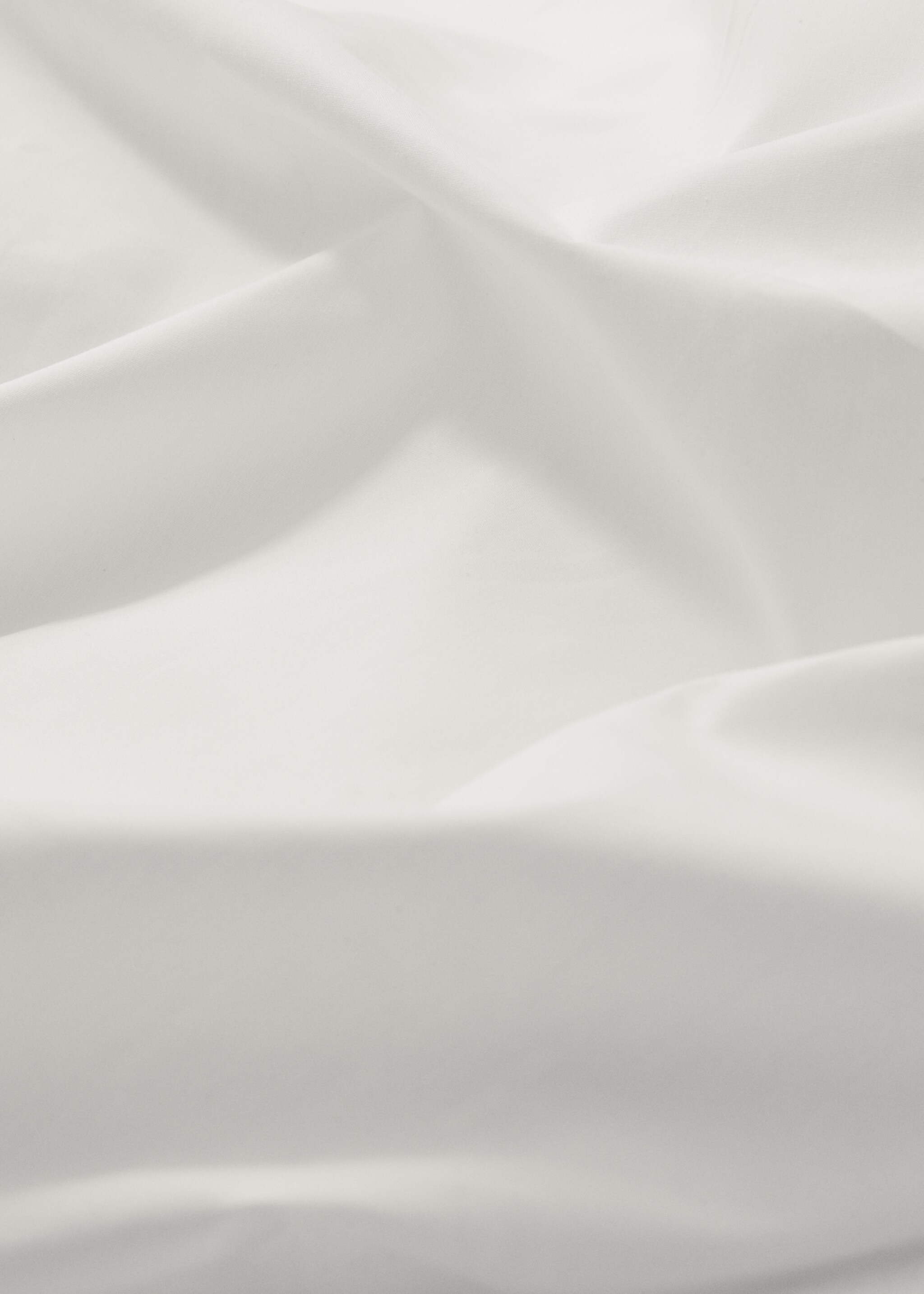 Percale cotton fitted sheet (300 threads) 140x200x30cm - Details of the article 2, White. Ref: 47071275-00.