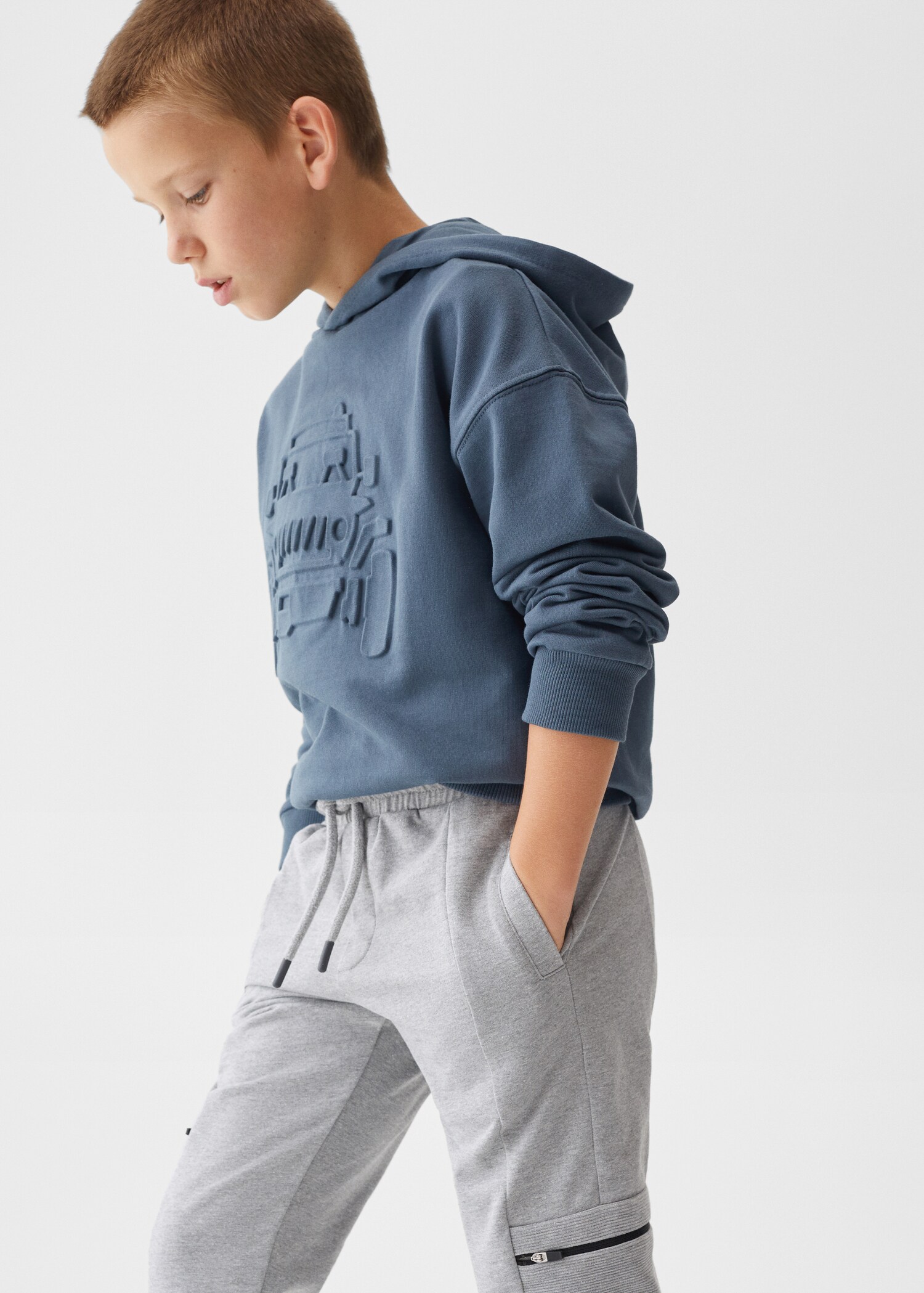 Baumwoll-Joggerpants mit Reißverschlüssen - Detail des Artikels 1
