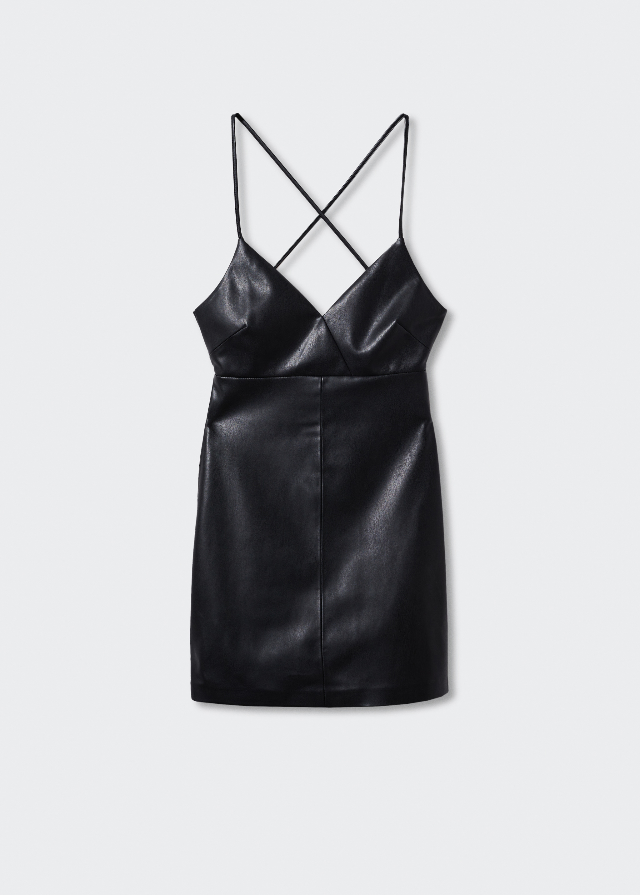 Leather-effect cross back dress - Article without model