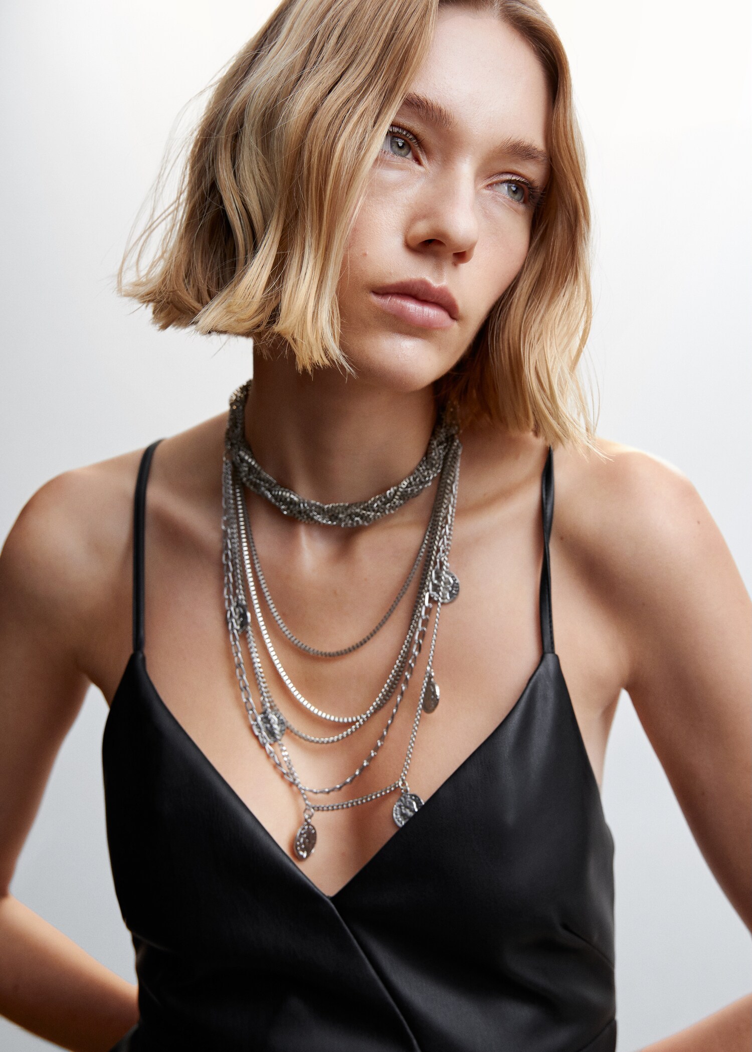 Vestit esquena creuada efecte pell - Detall de l'article 1