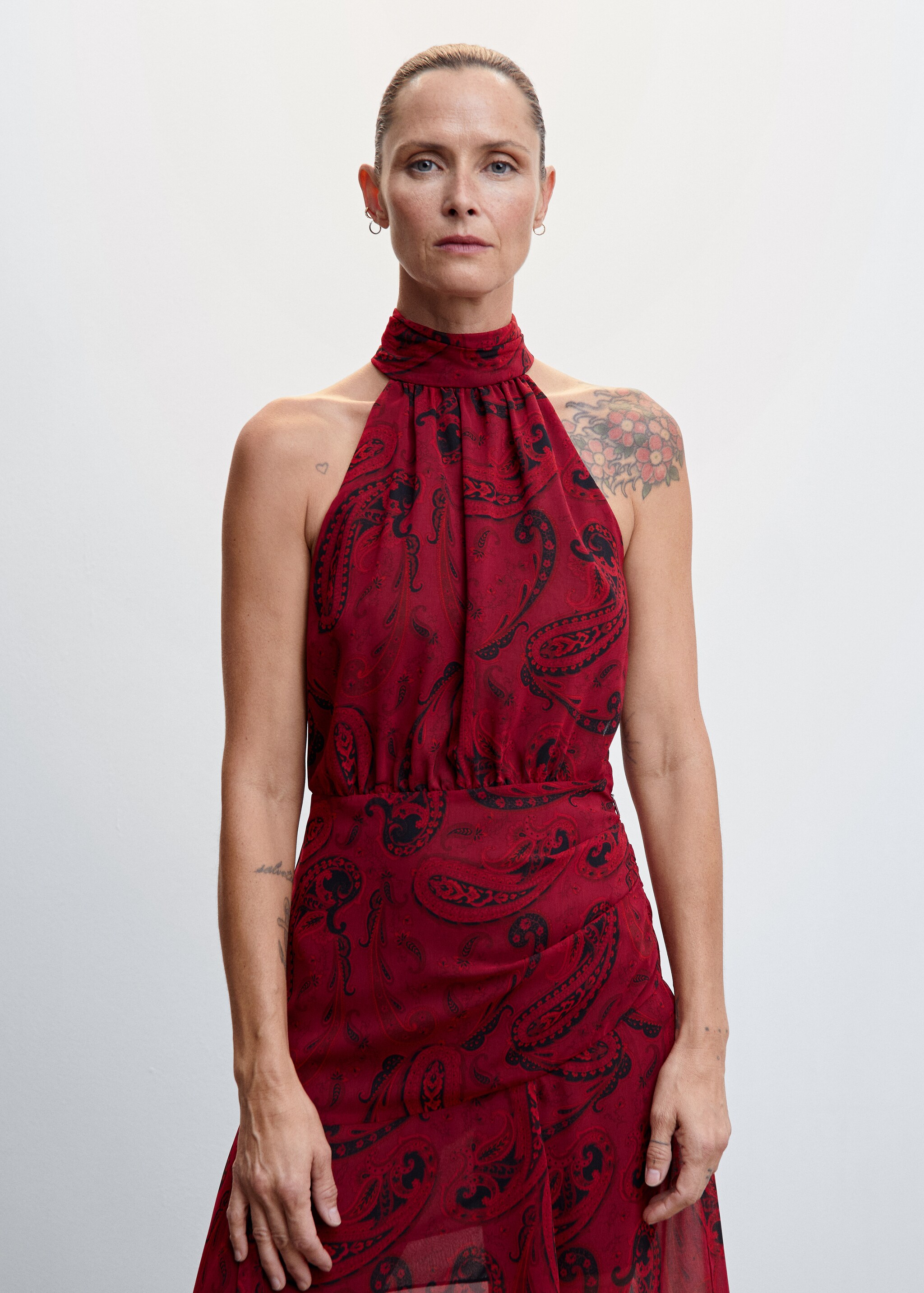Kleid mit Paisley-Muster - Mittlere Ansicht