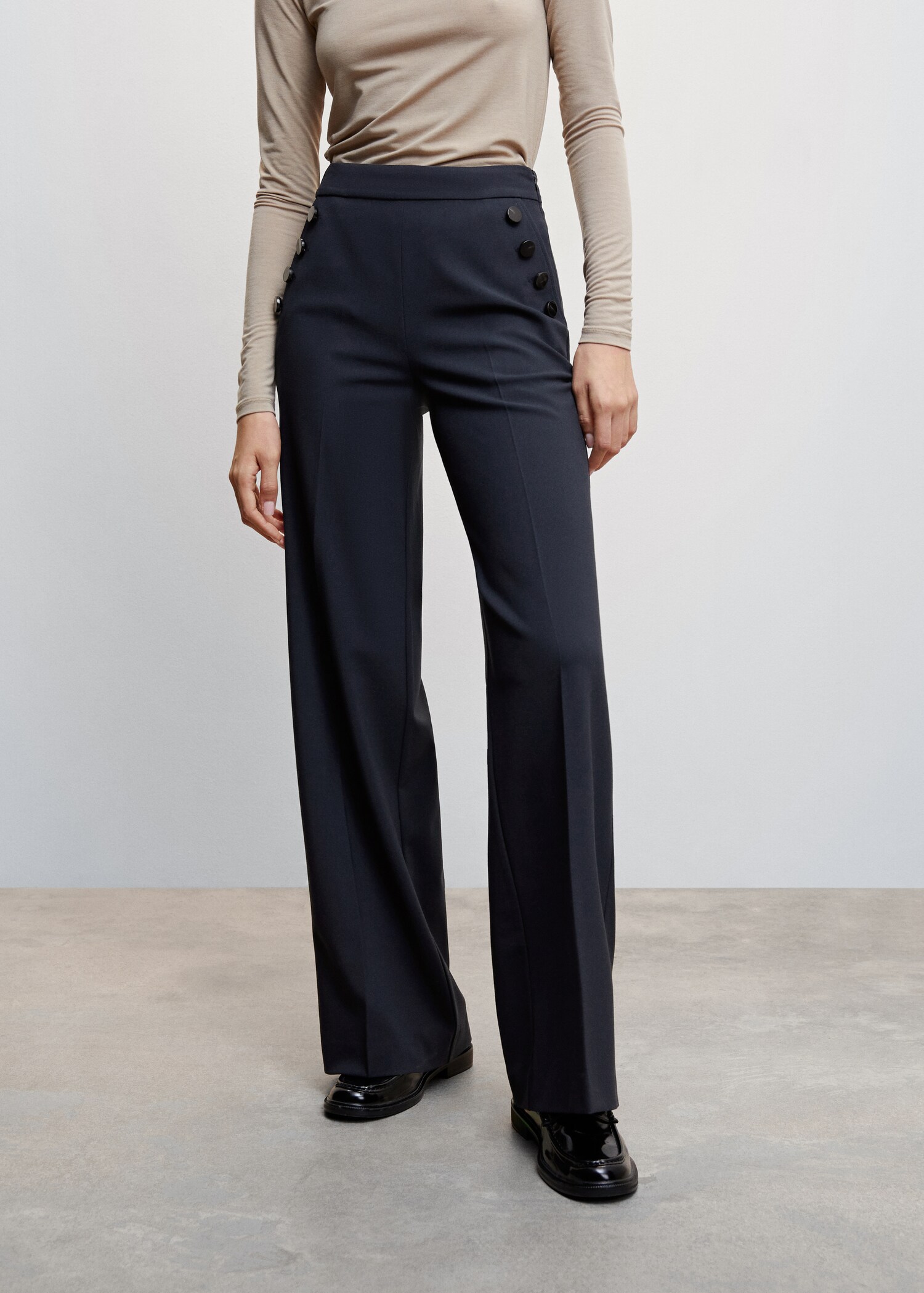 Side buttons trousers - Medium plane