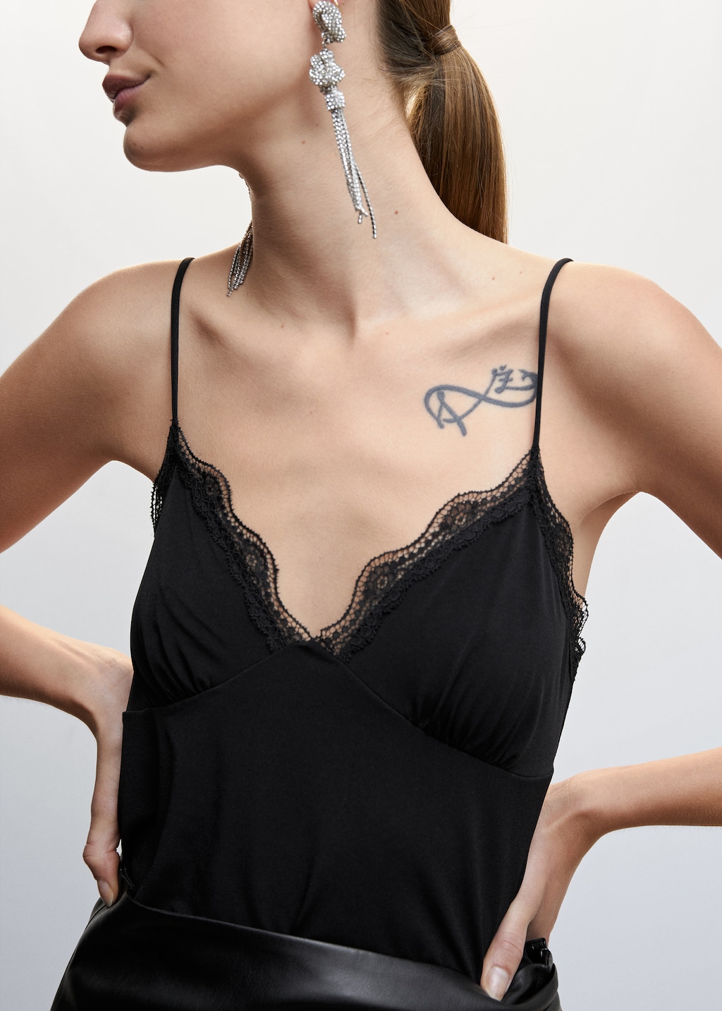 Lace top - Women | MANGO OUTLET USA