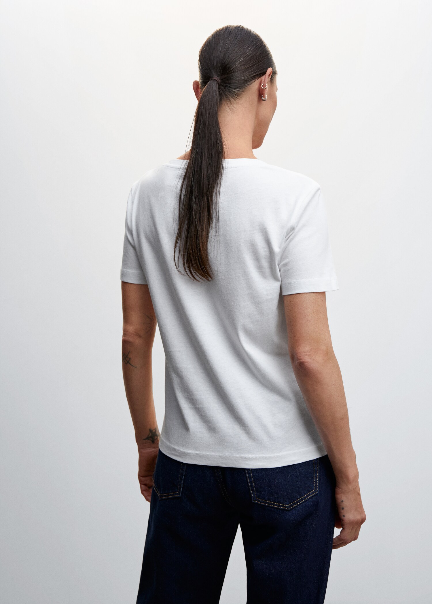 Essential cotton-blend T-shirt - Reverse of the article