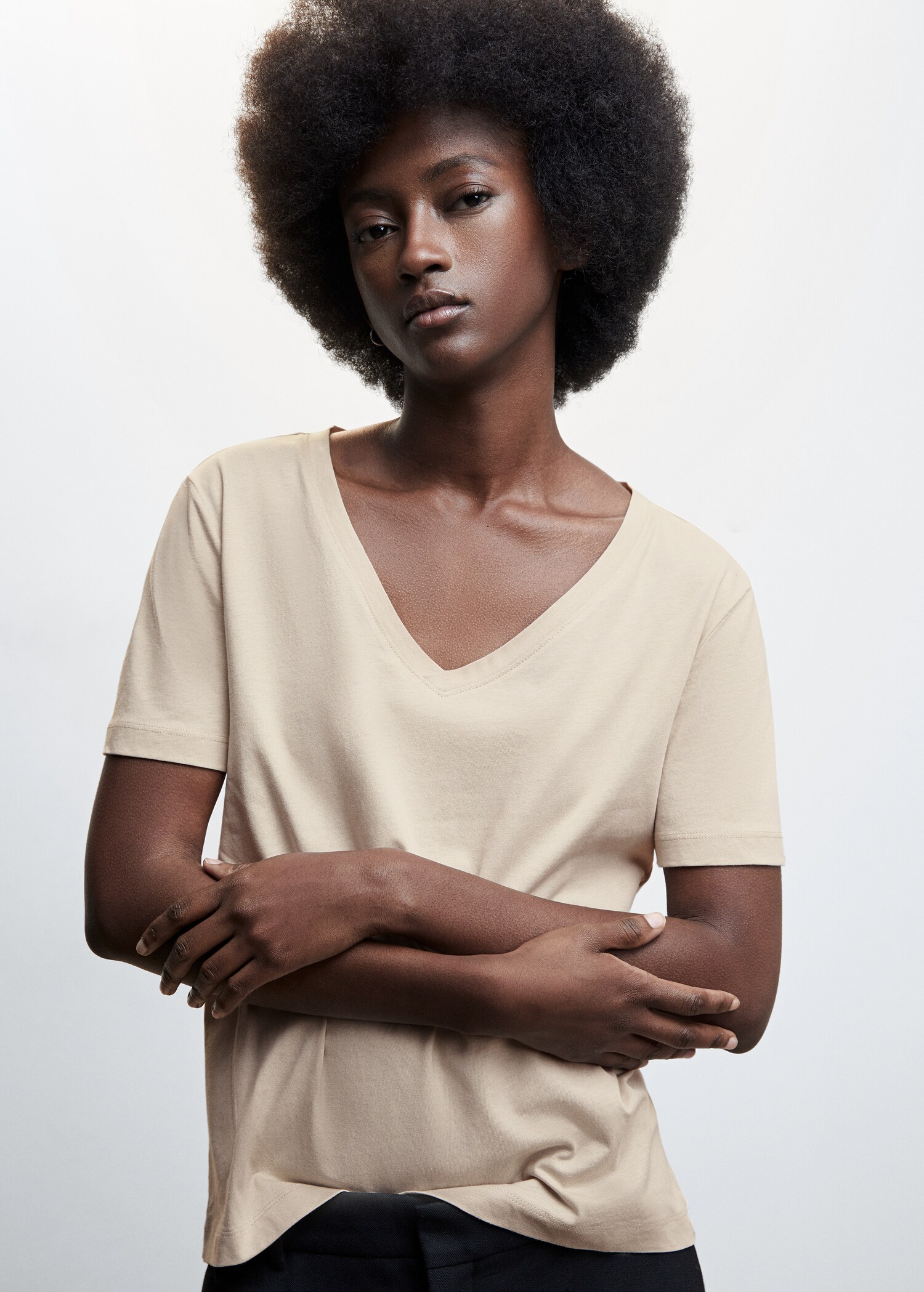 Essential cotton-blend T-shirt - Details of the article 1
