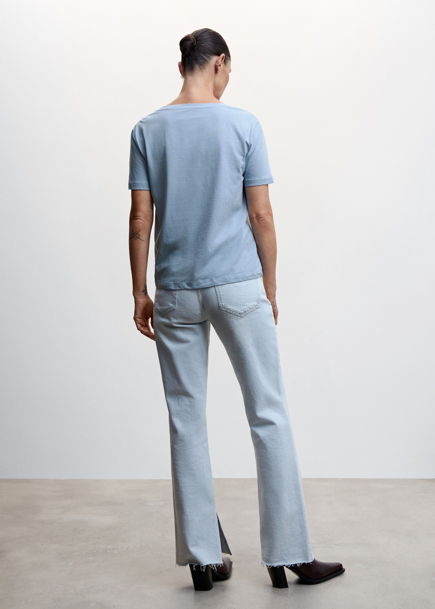 Essential cotton-blend T-shirt - Reverse of the article