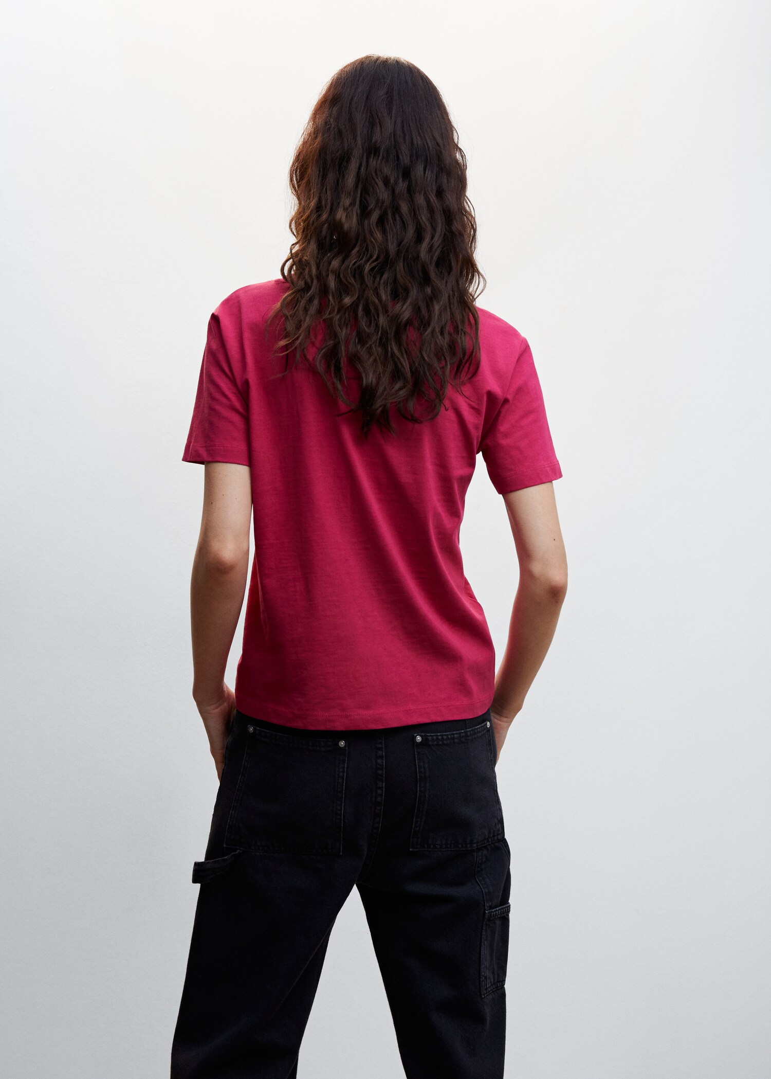 Essential cotton-blend T-shirt - Reverse of the article