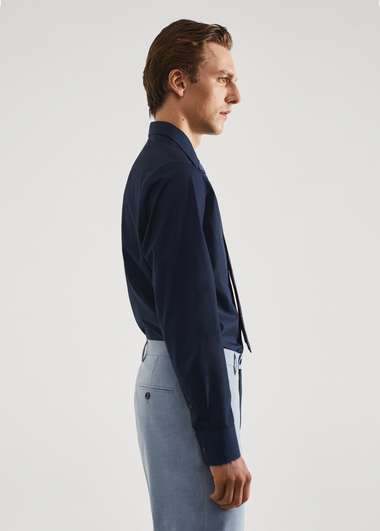 Slim fit cotton suit shirt - Details of the article 2