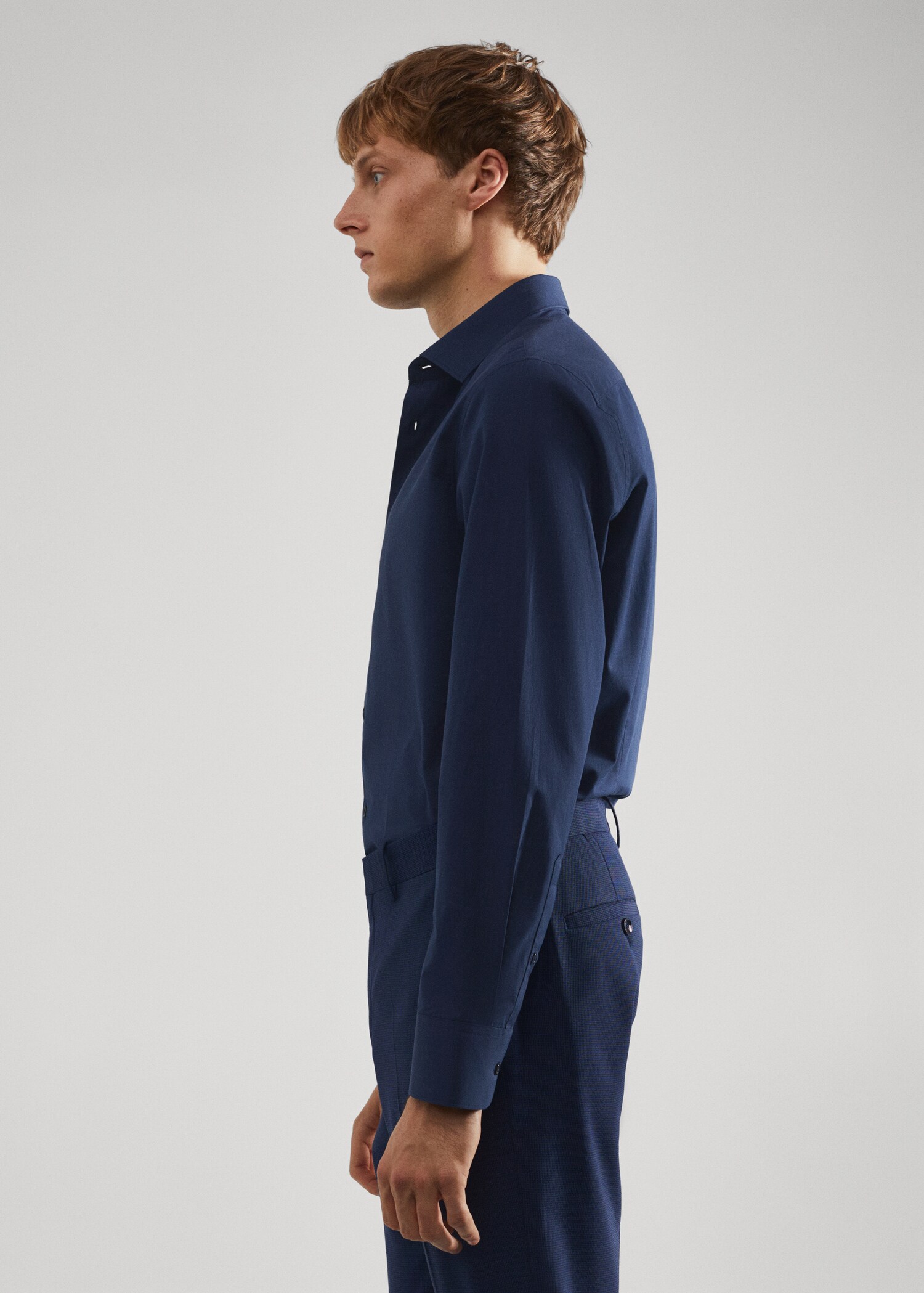 Slim fit cotton suit shirt - Details of the article 6