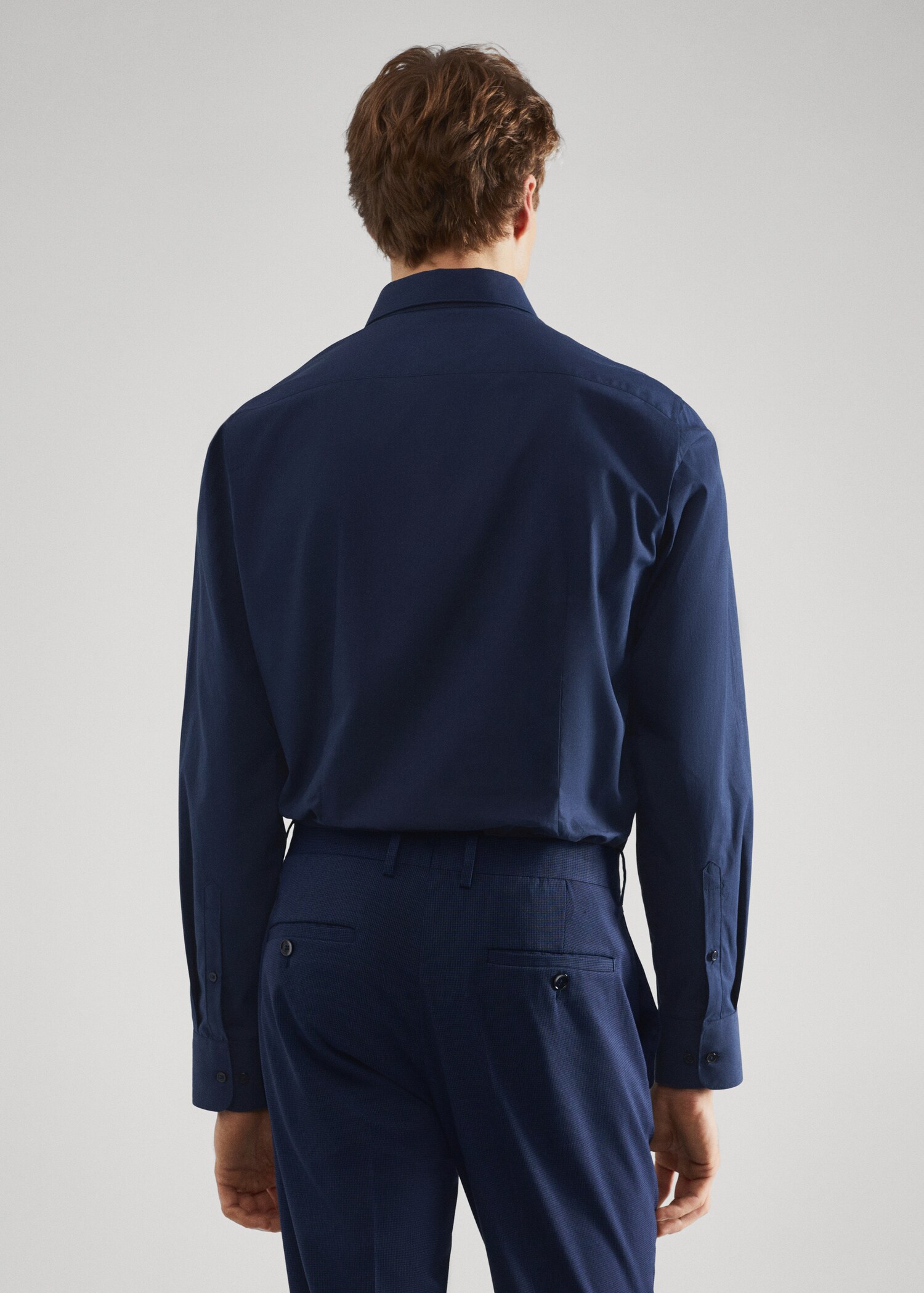 Slim fit cotton suit shirt - Reverse of the article